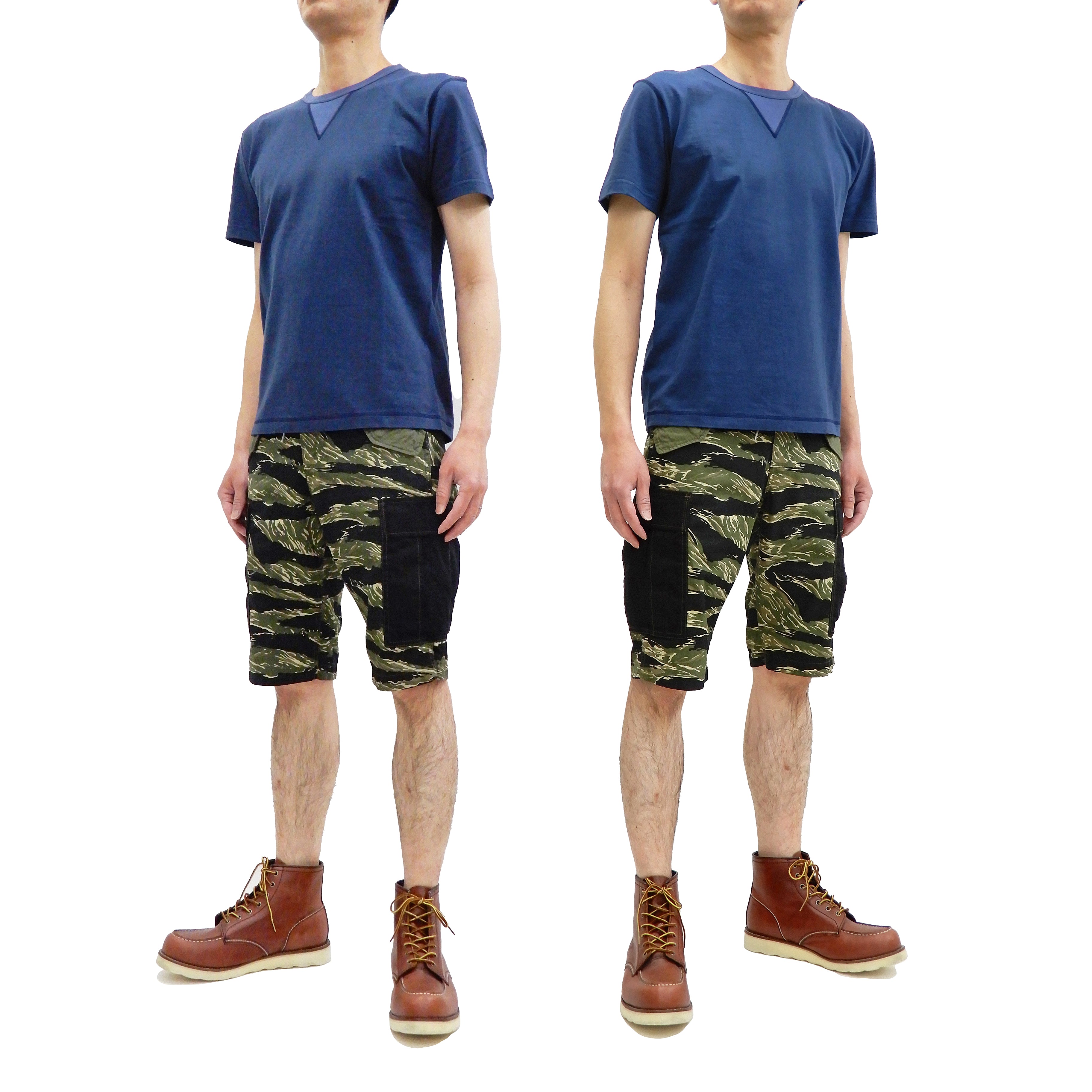 TOYS McCOY Men's Military Cargo Shorts - Tiger Stripe Camouflage Tactical Shorts TMP1902 | Durable Outdoor Hiking & Adventure Wear for Men