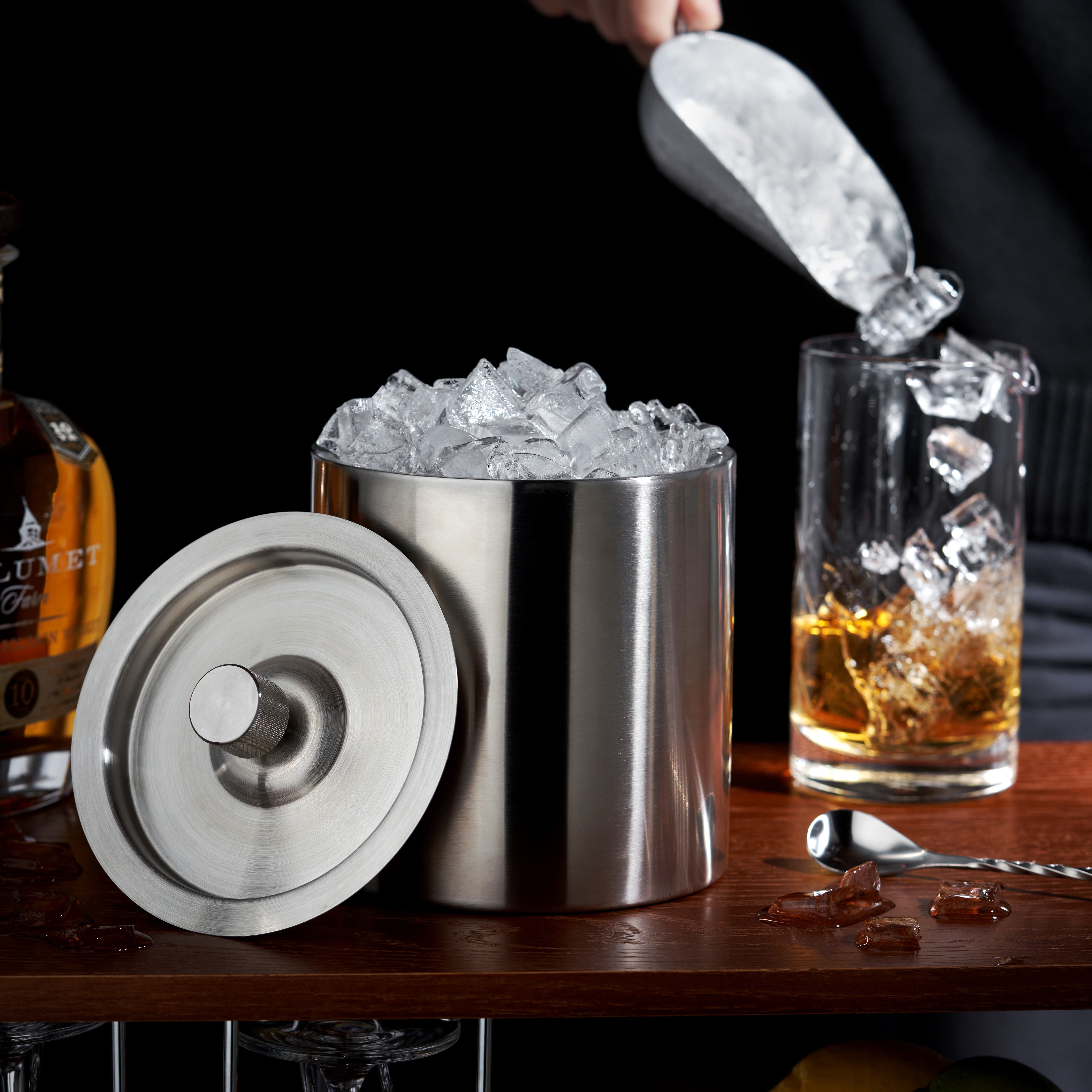 Premium Stainless Steel Harrison Insulated Ice Bucket - Keeps Drinks Cold for Hours - Perfect for Parties, BBQs, and Outdoor Gatherings
