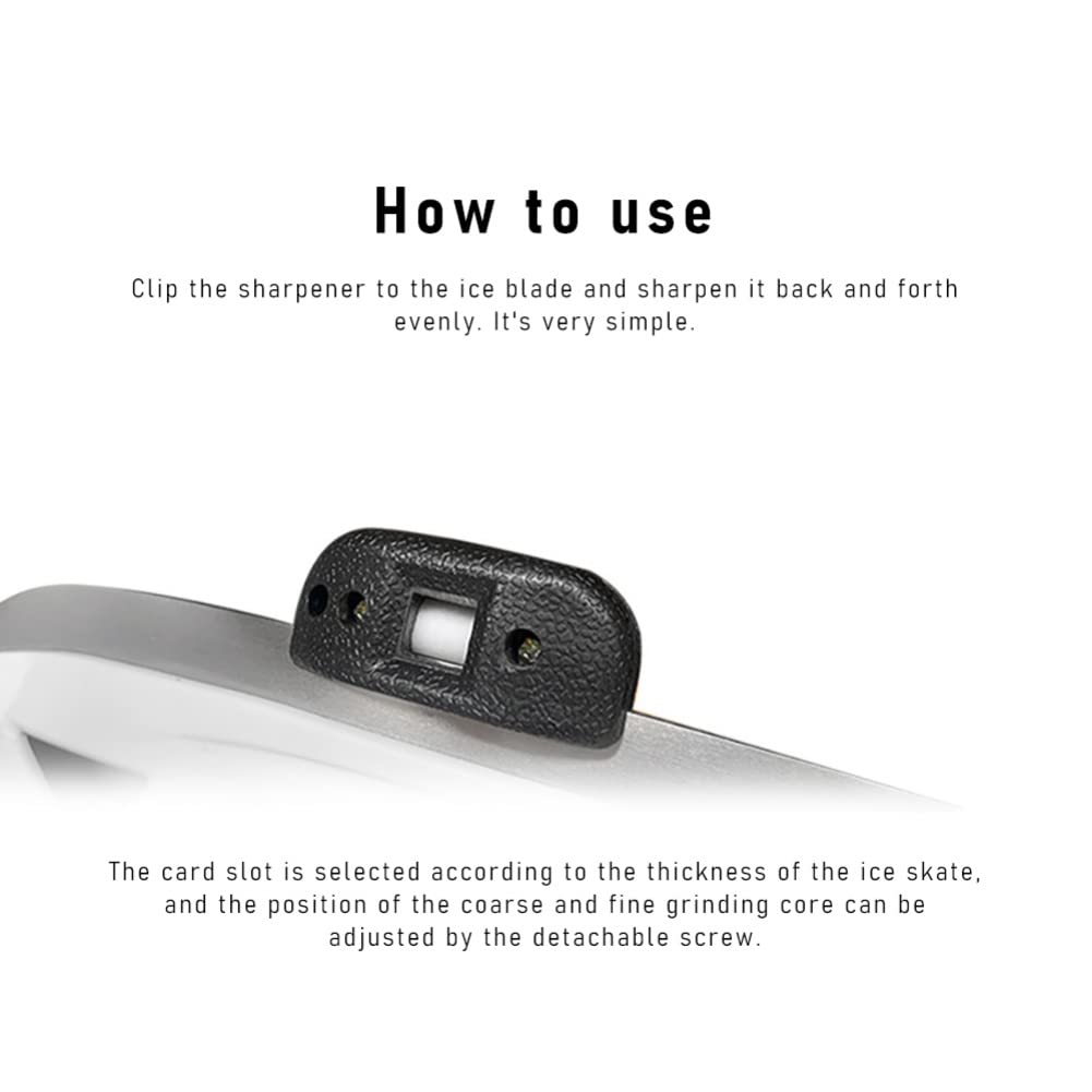 Premium Ice Skate Blade Sharpener Stone - Handheld Skate Sharpening Tool for Figure Skating & Hockey Skates - Perfect for Home Maintenance & Professional Edge Tuning