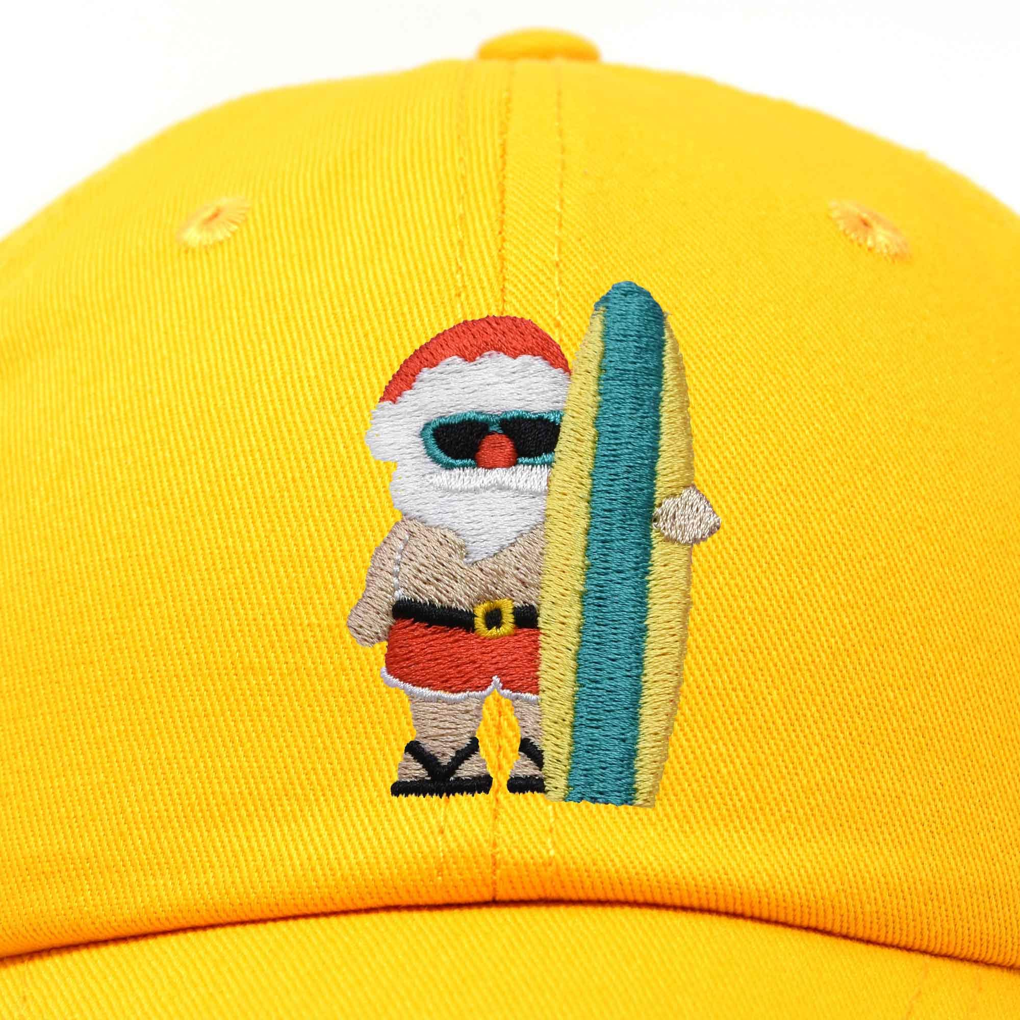 DALIX Embroidered Christmas Surfing Santa Baseball Cap - Festive Holiday Hat for Surfers, Beach Lovers & Santa Fans - Perfect for Christmas Parties, Surfing & Gifts