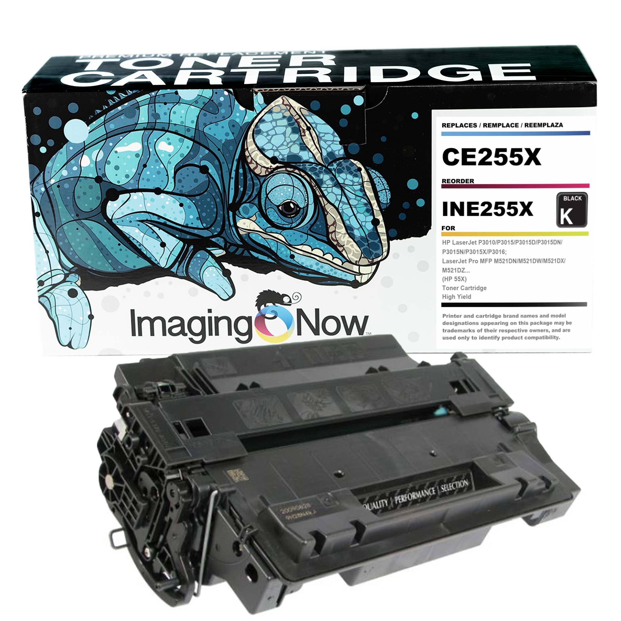 Premium CE255X/HP 55X Compatible Toner Cartridge - High Yield Black Replacement for HP LaserJet Enterprise 525/P3015/Pro M521 - Ideal for Office Printing & Business Documents