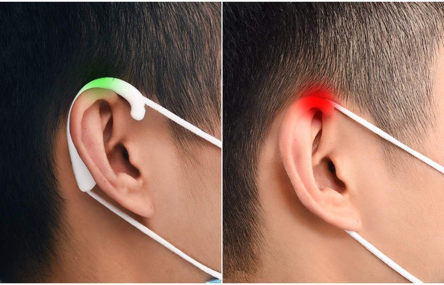 MALIK Silicone Anti-Slip Ear Saver Sleeve for Face Masks - Comfortable Strap for Kids & Adults (4 Pairs) - Perfect for School, Work, Travel & Daily Protection