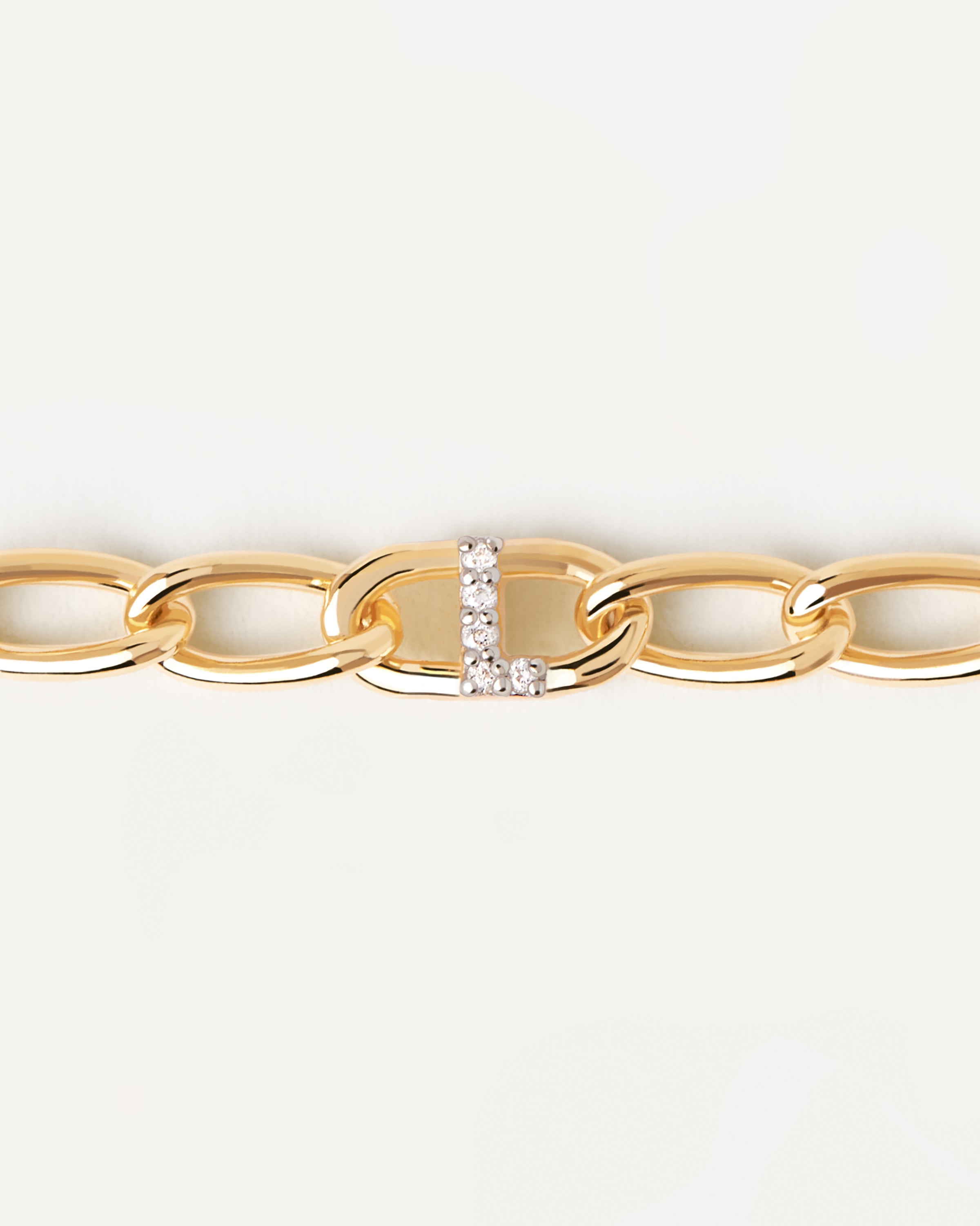 Letter L Chain Bracelet for Women - Gold & Silver Initial Necklace - Personalized Name Jewelry Gift for Her - Birthday, Anniversary, Valentine's Day