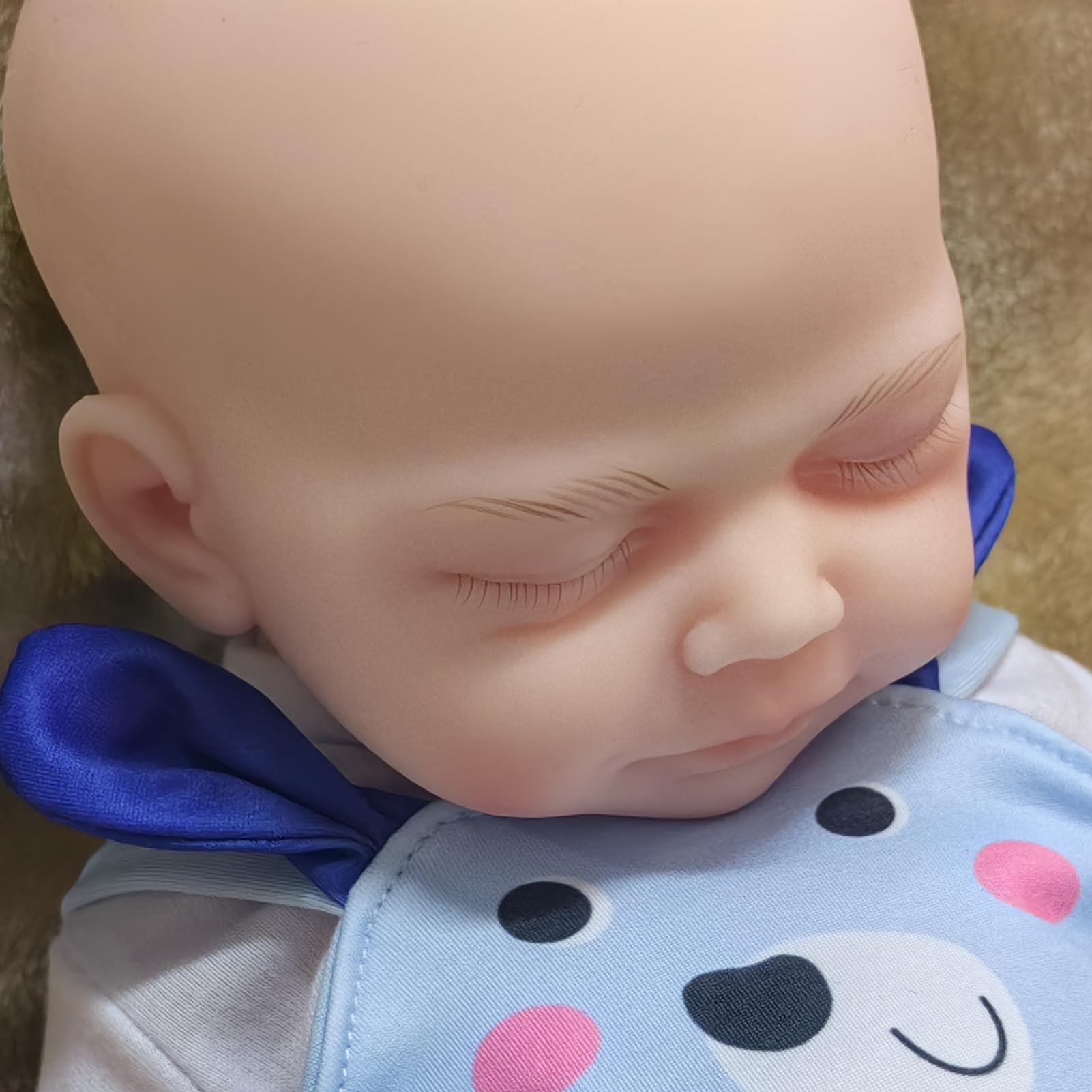 **18 Inch Realistic Platinum Silicone Reborn Baby Doll Boy with Closed Eyes - Lifelike Collectible & Perfect Christmas/Birthday Gift for Kids 3+ | Great for Role Play, Nursery Decor & Gift Giving**