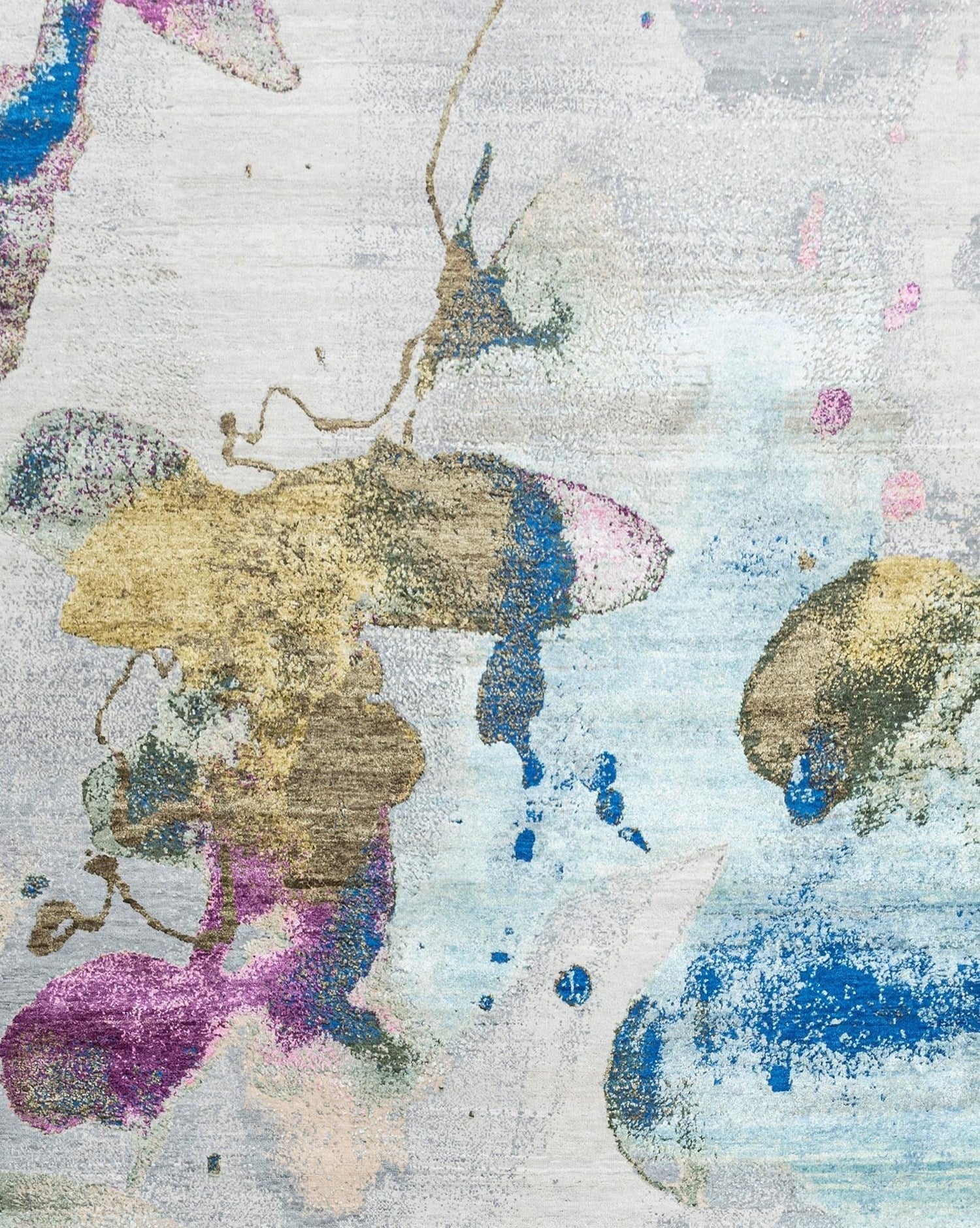 Handwoven Contemporary Aquarium Design Area Rug - J70590 - Perfect for Living Room, Bedroom, or Office Decor