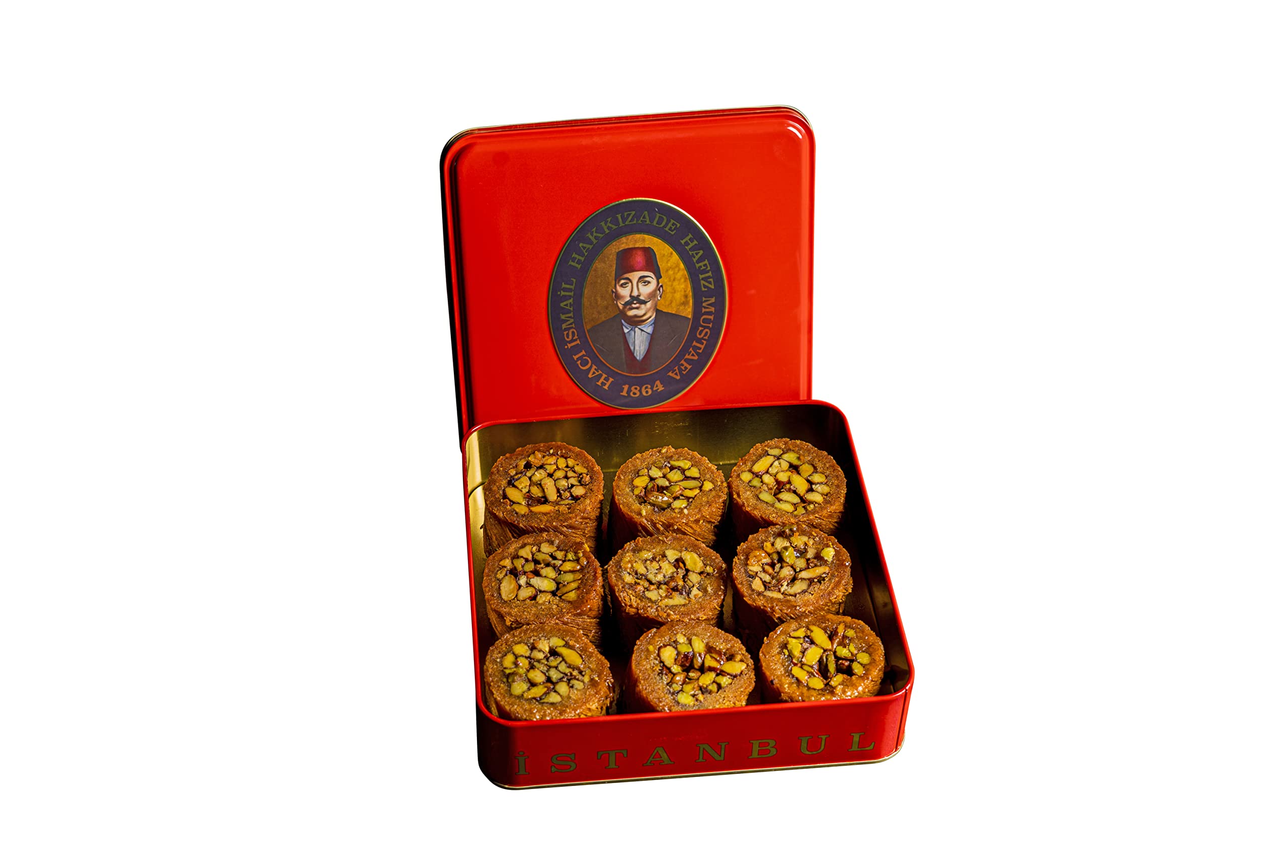 Premium Hafiz Mustafa 1864 Istanbul Baklava Pastry Gift Box - Authentic Turkish Baklava Dessert with Fresh Phyllo Dough, Pistachios, Hazelnuts & Walnuts - Perfect for Birthdays, Christmas Gifts, Dinner Parties & Holiday Celebrations