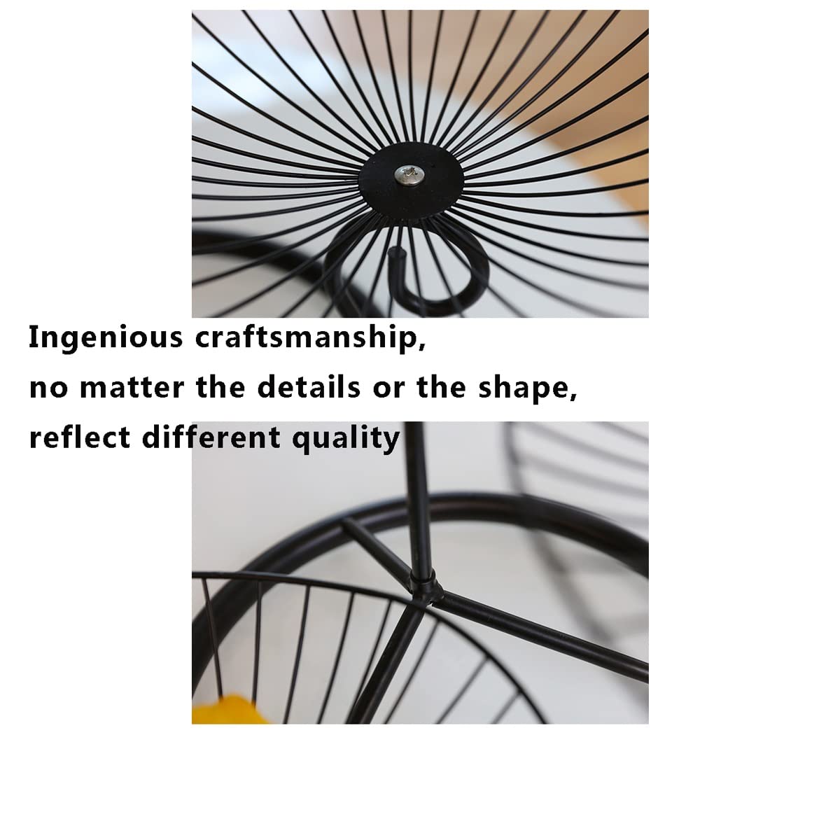 Black Fruit Basket - Kitchen Counter & Dining Table Organizer for Fruits, Snacks & Vegetables - Perfect for Home & Office Use