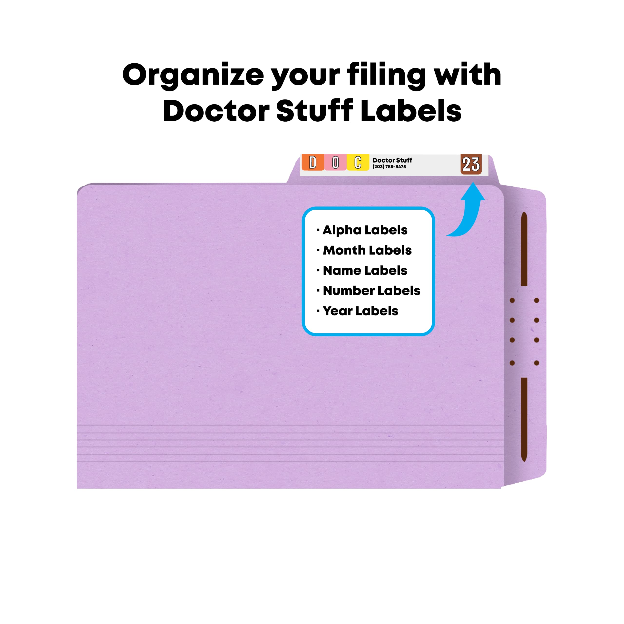Premium Lavender File Folders - Letter Size, 2
