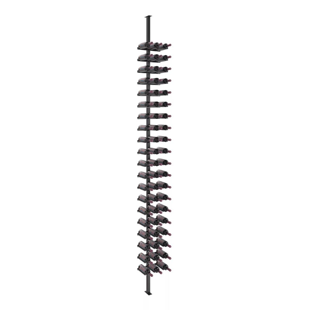 Vino Rails 60 Bottle Single-Sided Floor-to-Ceiling Wine Rack Post Kit - Sturdy Metal Wine Storage for Home, Restaurant, or Wine Cellar Organization