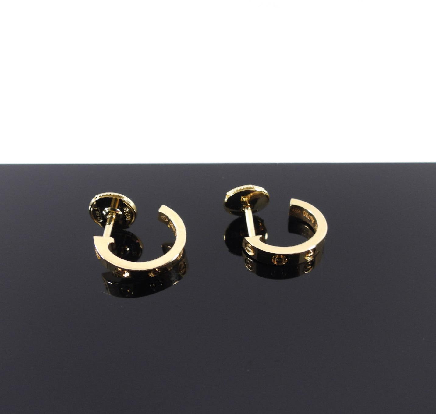 Cartier 18K Yellow Gold Love Hoop Earrings - Small Size Luxury Jewelry for Women | Perfect for Weddings, Anniversaries & Special Occasions