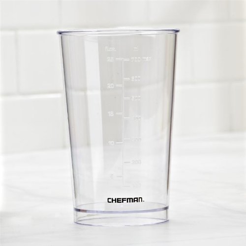 Chefman Immersion Blender - Powerful 500W Hand Blender with Comfort Grip, Stainless Steel Blades & Bonus Measuring Cup - Perfect for Smoothies, Soups, Sauces & Baby Food