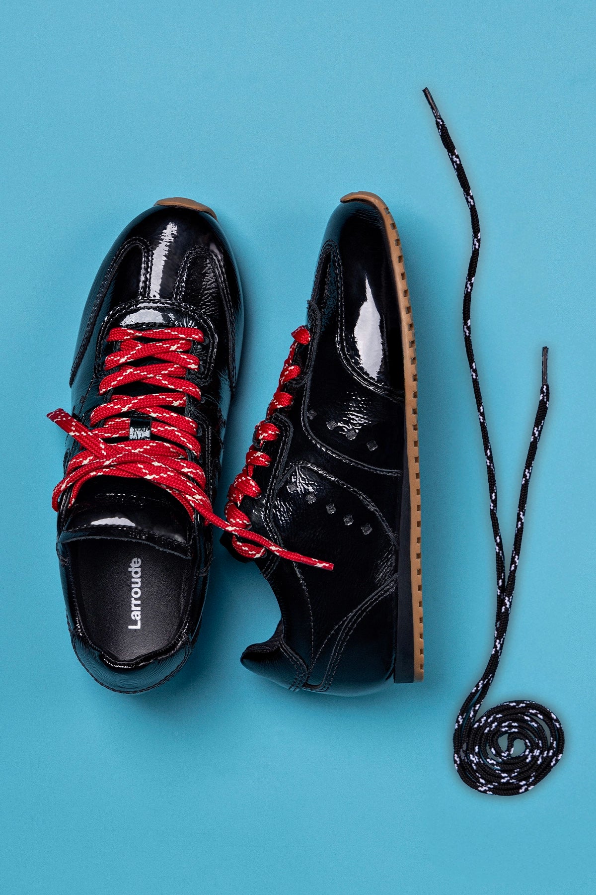 Stella Black Patent Leather Sneakers - Women's Fashion Shoes for Casual Wear, Work & Everyday Comfort