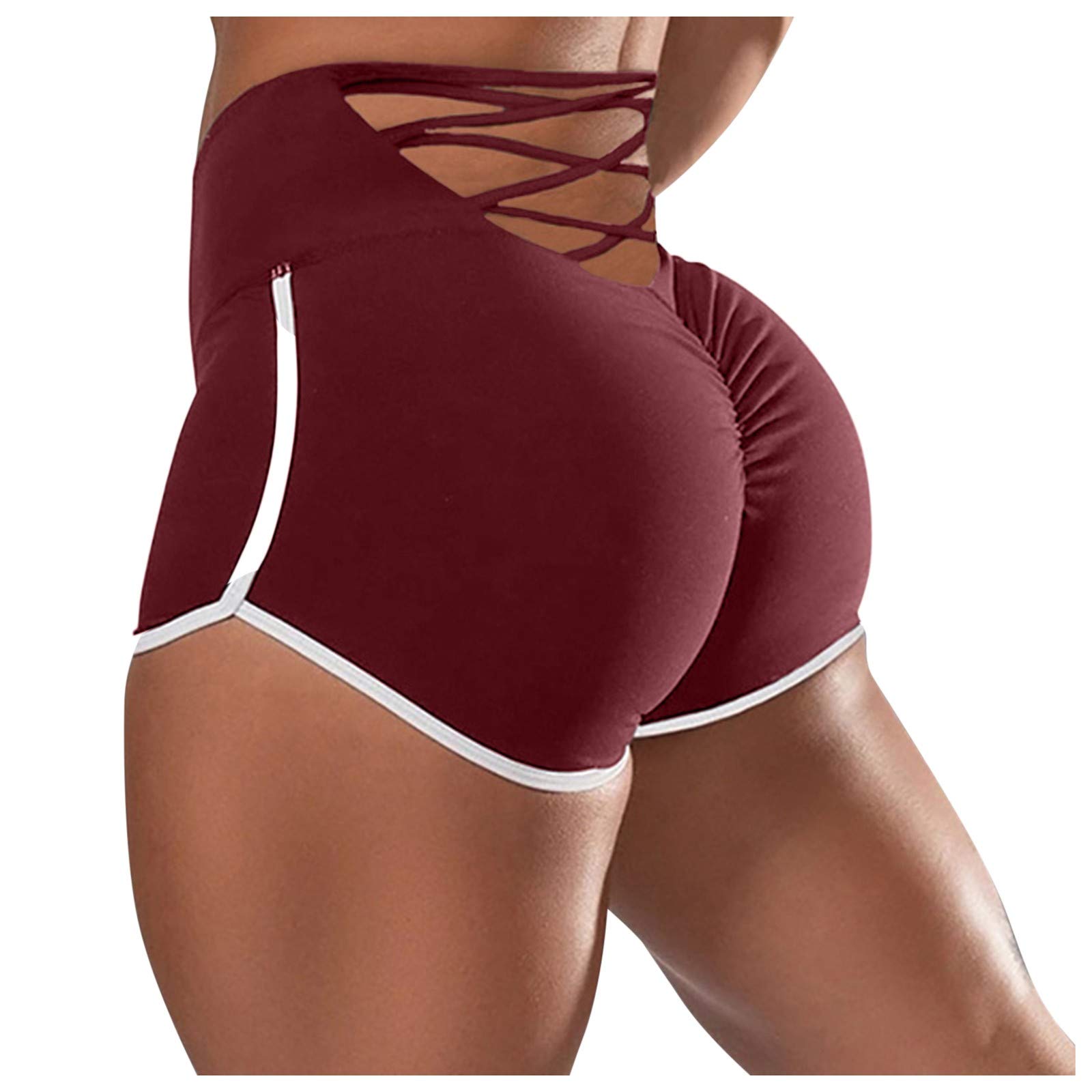 JUNGE 2021 Women's Yoga Shorts - High Waist Workout Leggings, Running Compression Capris for Gym & Fitness | Perfect for Yoga, Running, and Casual Wear