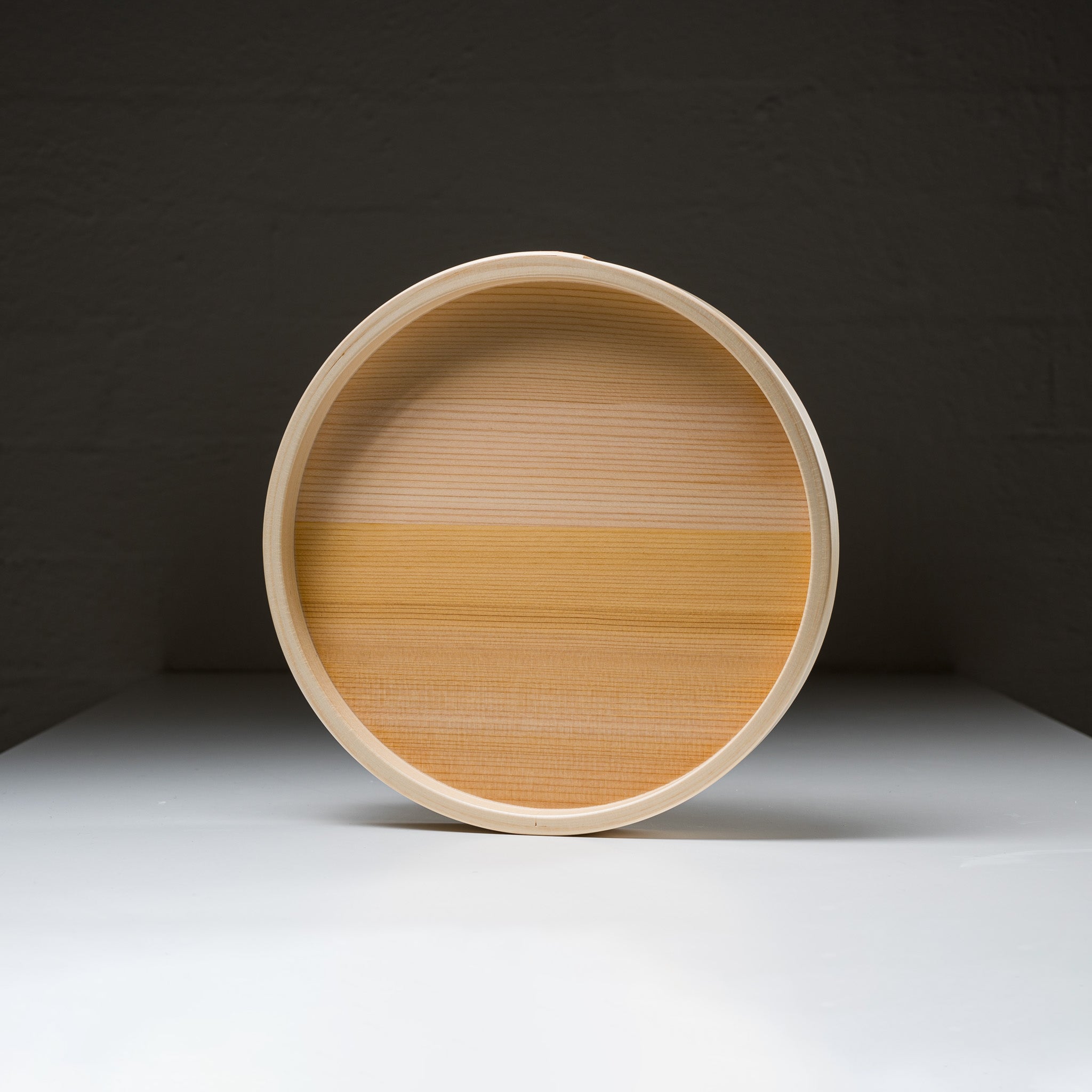 Premium Hinoki Cypress Wood Serving Tray - 24cm Small Japanese Wappa Style for Sushi, Tea Ceremony & Home Decor