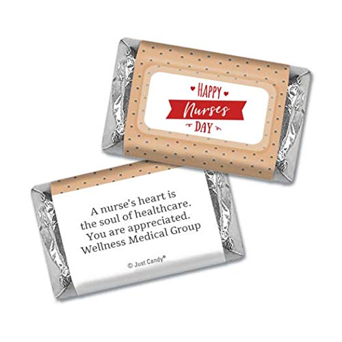 Personalized Miniature Chocolate Candy - Nurse Appreciation Gifts (75 Count) - Perfect for Thank You Gifts, Healthcare Worker Recognition & Hospital Staff Appreciation Events