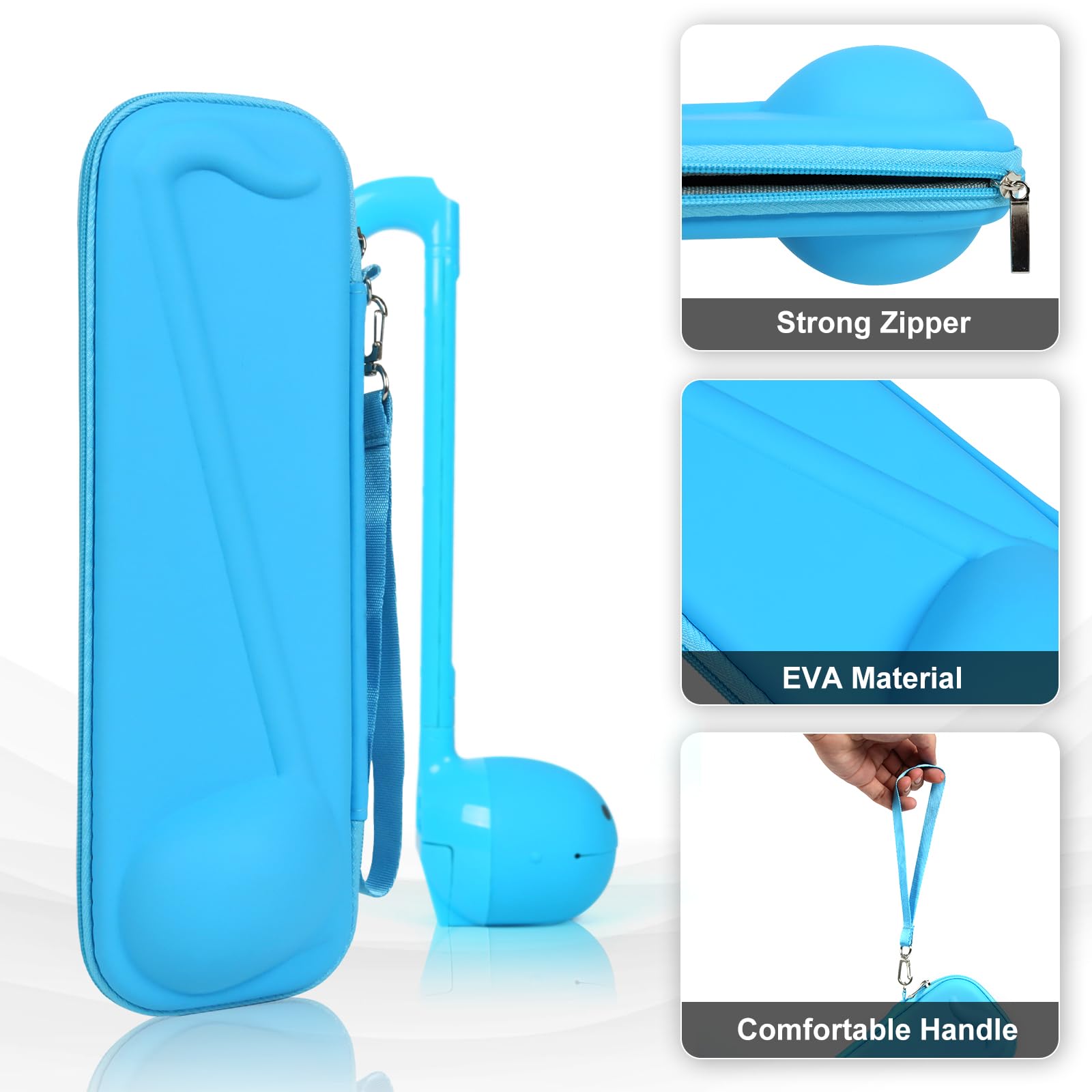 Otamatone Carrying Hard Case - Durable Storage Bag for Japanese Electronic Musical Instrument & Synthesizer, Portable with Hand Strap (Case Only) - Perfect for Travel, Gigs & Home Storage