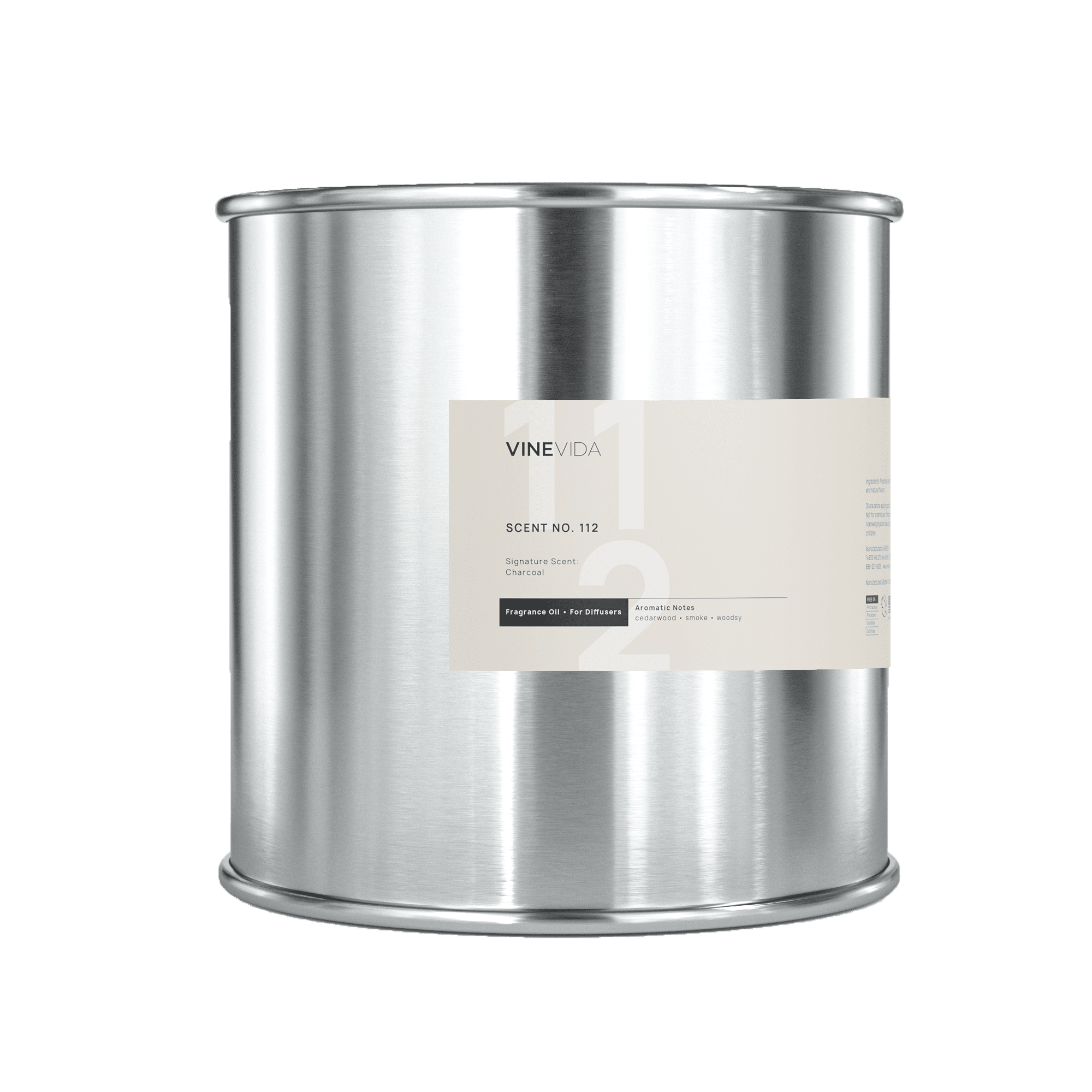 Premium No. 112 Fragrance Oil for Cold Air Diffusers - Long-Lasting Charcoal Scent - Perfect for Home, Office & Spa Aromatherapy