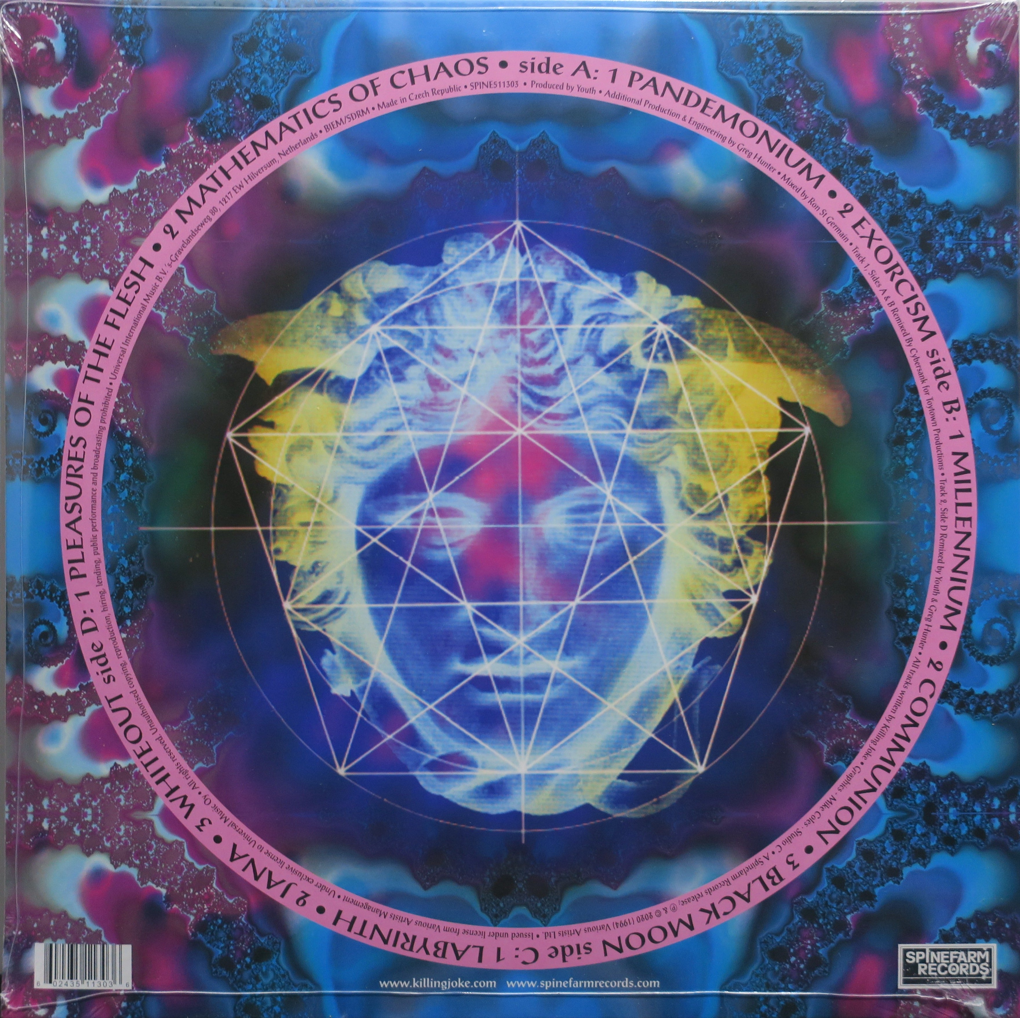 KILLING JOKE 'Pandemonium' Limited Edition Blue/Clear Vinyl 2LP Record - Perfect for Music Collectors & Vinyl Enthusiasts