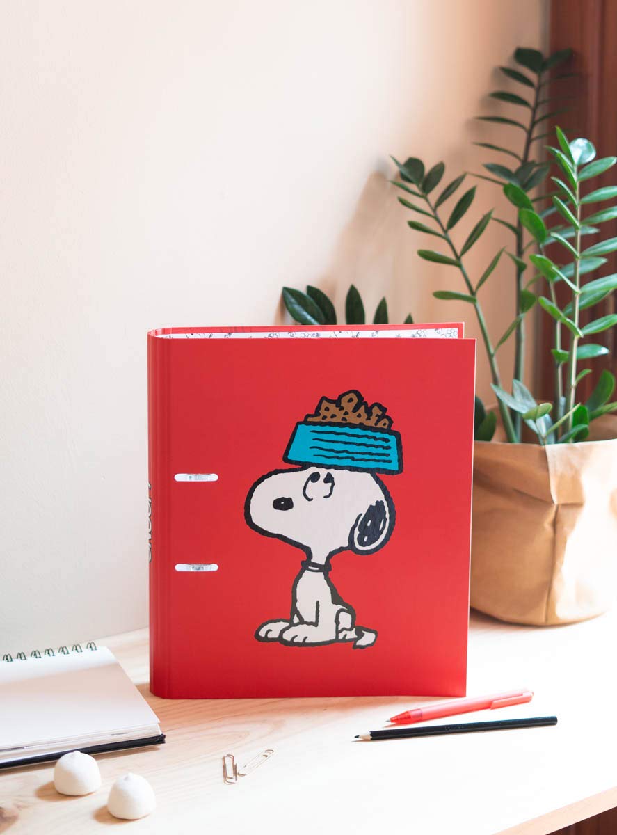 Premium Snoopy 2-Ring Binder A4 Folder - 10.6 x 12.6 Inch (27 x 32 cm) Red - Durable School & Office Supplies for Organizing Documents, Notes & Homework - Perfect for Students, Teachers & Professionals