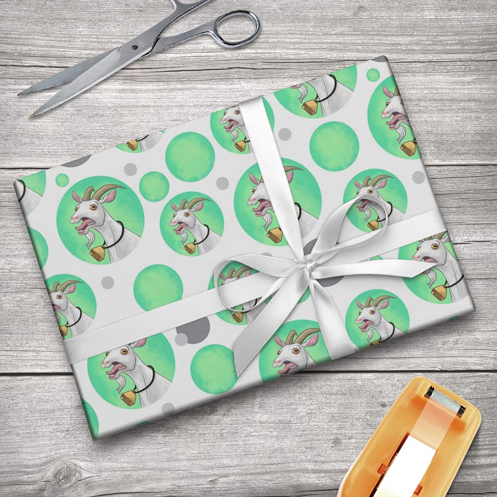 Screaming Goat Gift Wrap Paper Roll - Funny Christmas Wrapping Paper for Gifts, Parties & Holiday Decorations | GRAPHICS & MORE