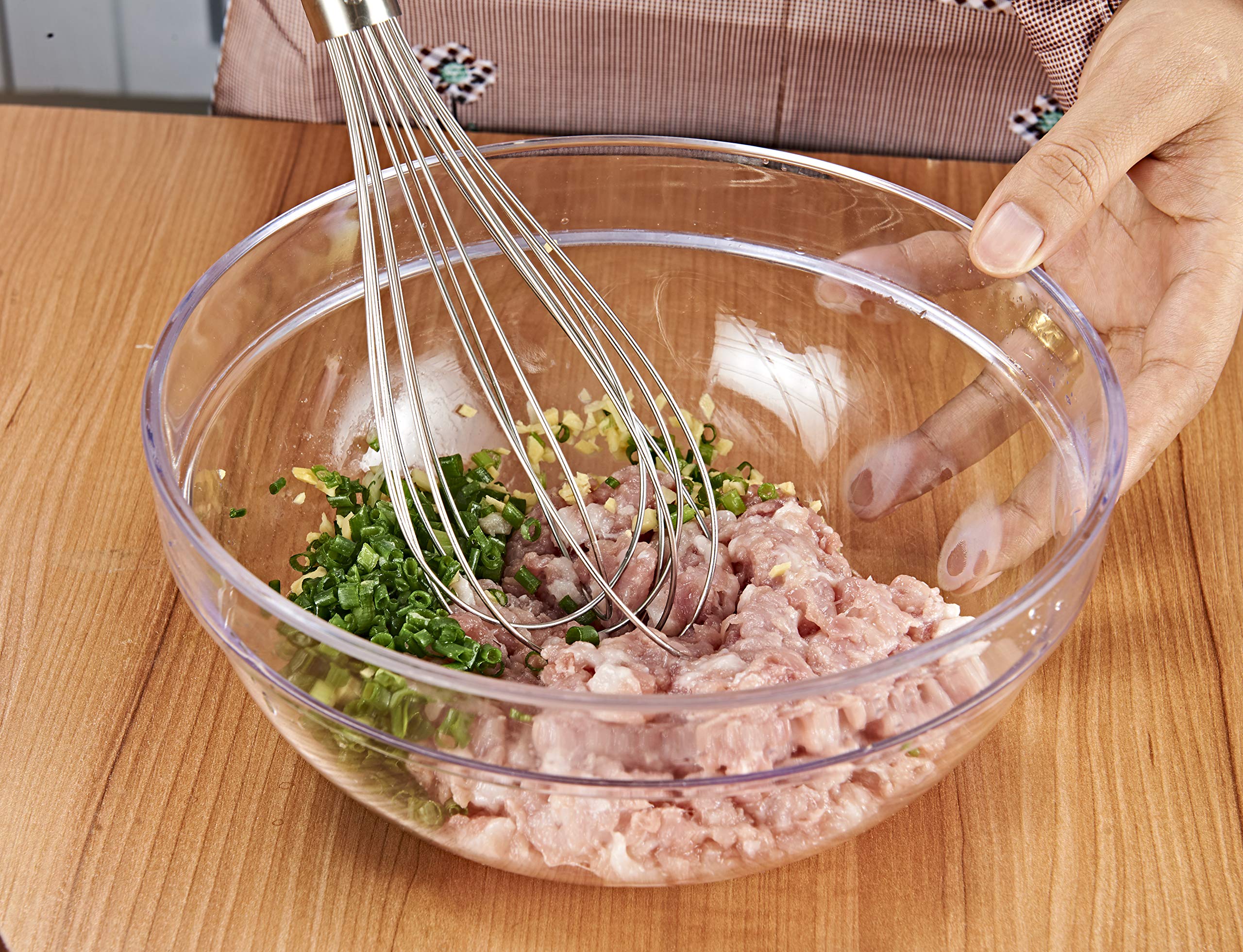 3-Pack Stainless Steel 10-Inch Wire Whisks - Durable Handheld Egg Beater for Baking, Cooking, and Mixing - Perfect for Whipping Cream, Eggs, and Batters in Home Kitchen