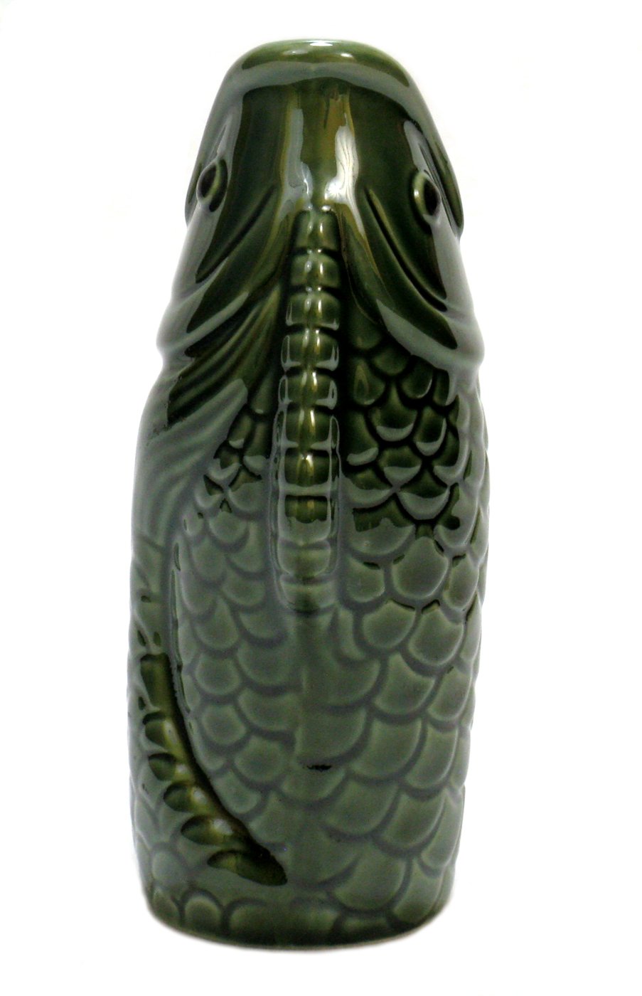 Vintage Green Ceramic Fish Tiki Mug for Tropical Cocktails - Perfect for Luau Parties, Beach Bars & Summer Themed Events