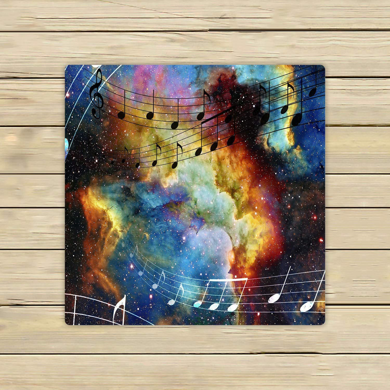 Abstract Music Note Space Stars Beach Bath Towel - 13x13 Inch Soft Shower Towel for Home, Outdoor & Travel - Perfect for Pool, Beach, Gym & Spa