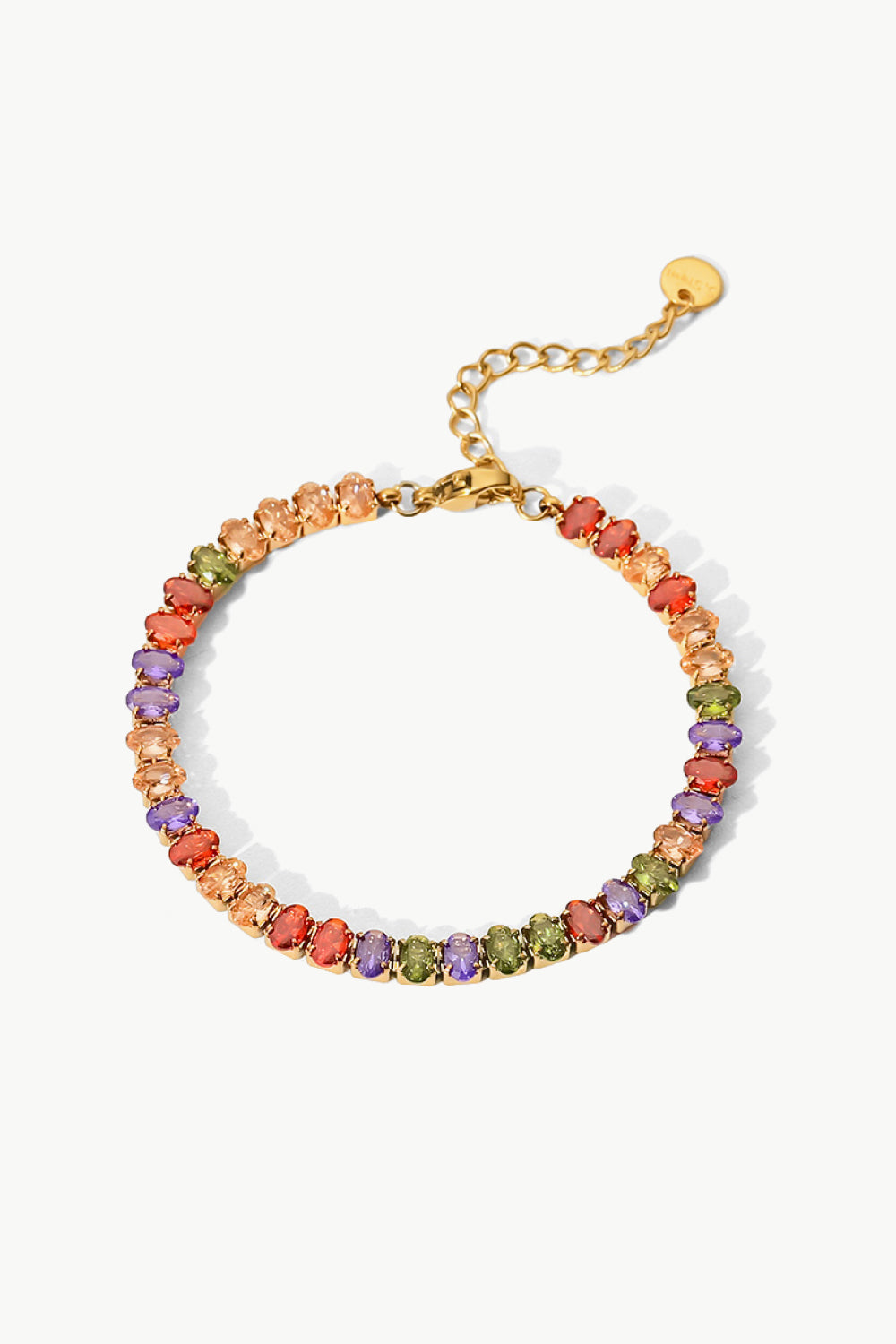 18K Gold Plated Multicolor Zircon Bracelet for Women - Elegant Fashion Jewelry Gift for Birthday, Anniversary & Special Occasions
