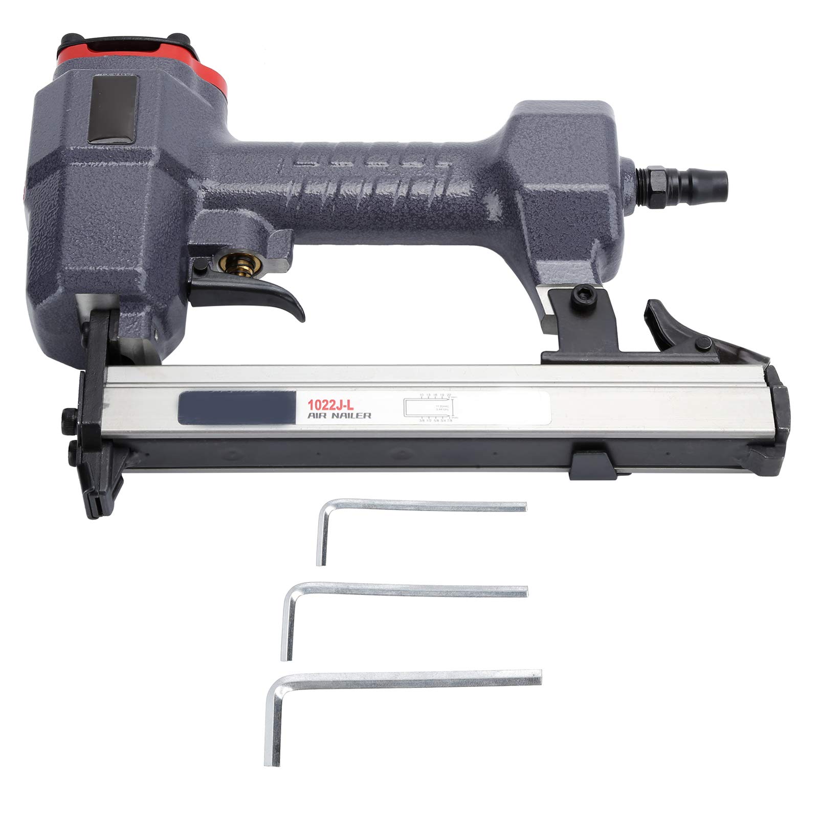 Yosoo Air Nailer - Portable Pneumatic Straight Nail Gun for Woodworking, Furniture Assembly & CNC Machine Tools | Heavy Duty Stapler for DIY Projects, Home Renovation & Carpentry Work
