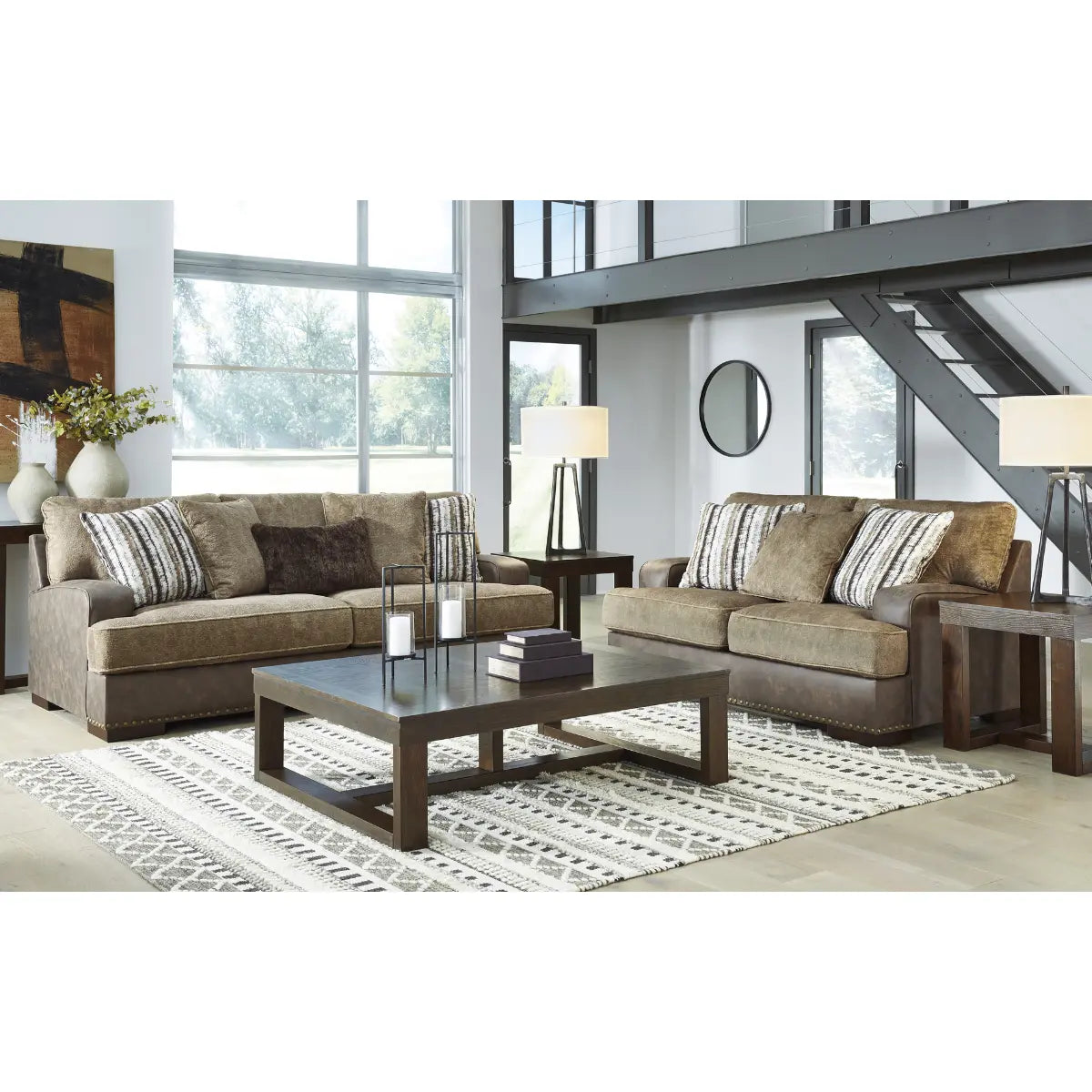 Luxury Alesbury Sofa Set in Rich Chocolate Brown - Perfect for Living Room, Lounge & Family Room Decor