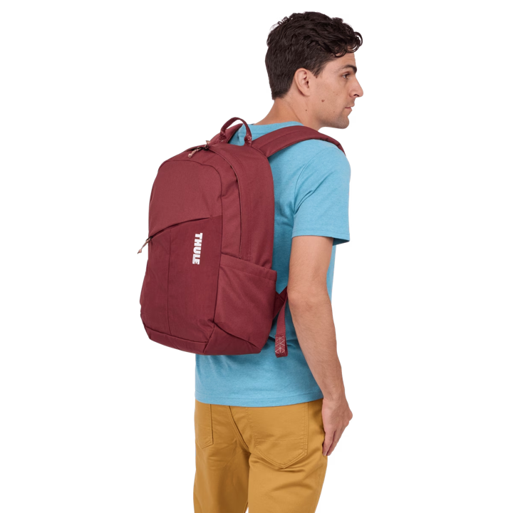 Thule Notus 20L Red Travel Backpack - Lightweight Durable Carry-On Luggage for Hiking, Commuting & Air Travel