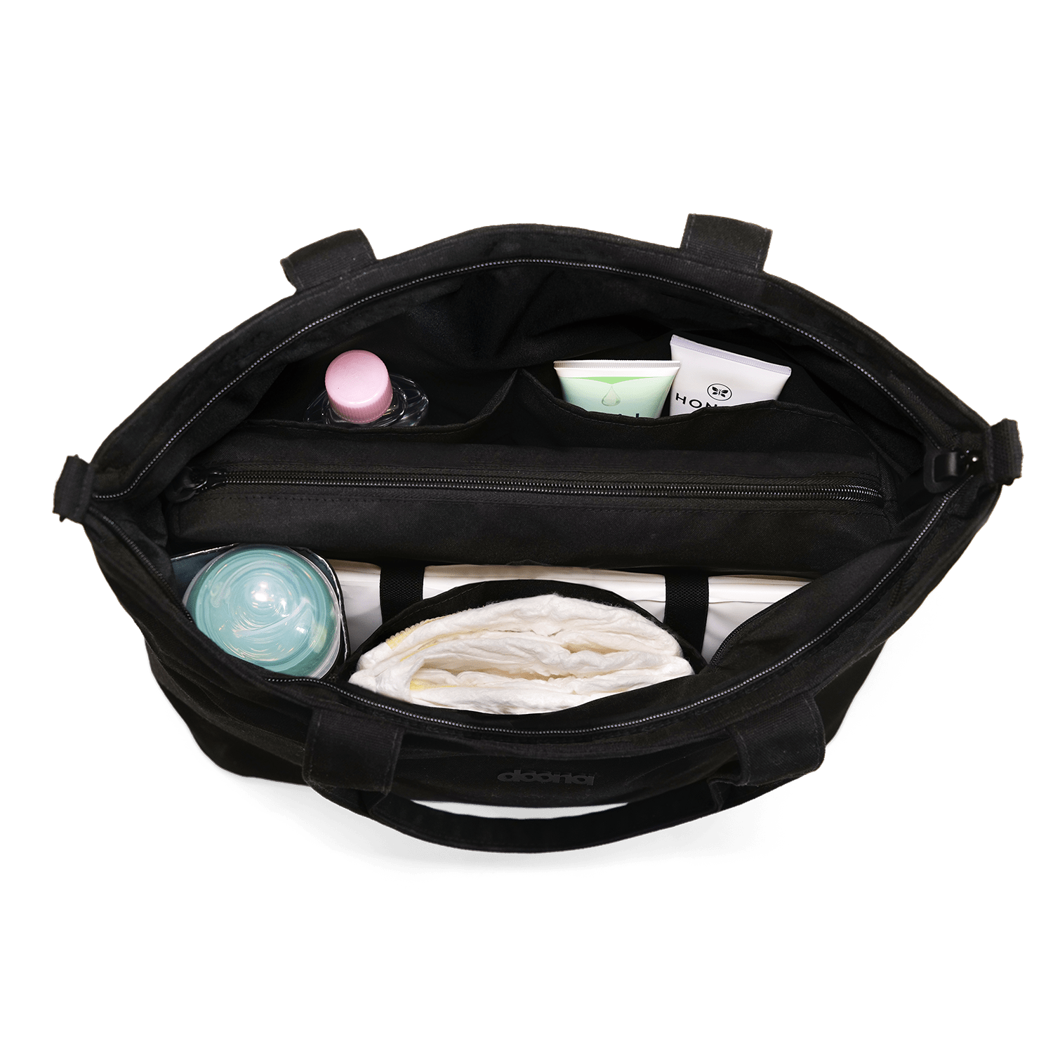 Doona Essentials Tote Bag - Stylish & Durable Black Shoulder Bag for Women | Perfect for Work, Travel, Gym & Everyday Use