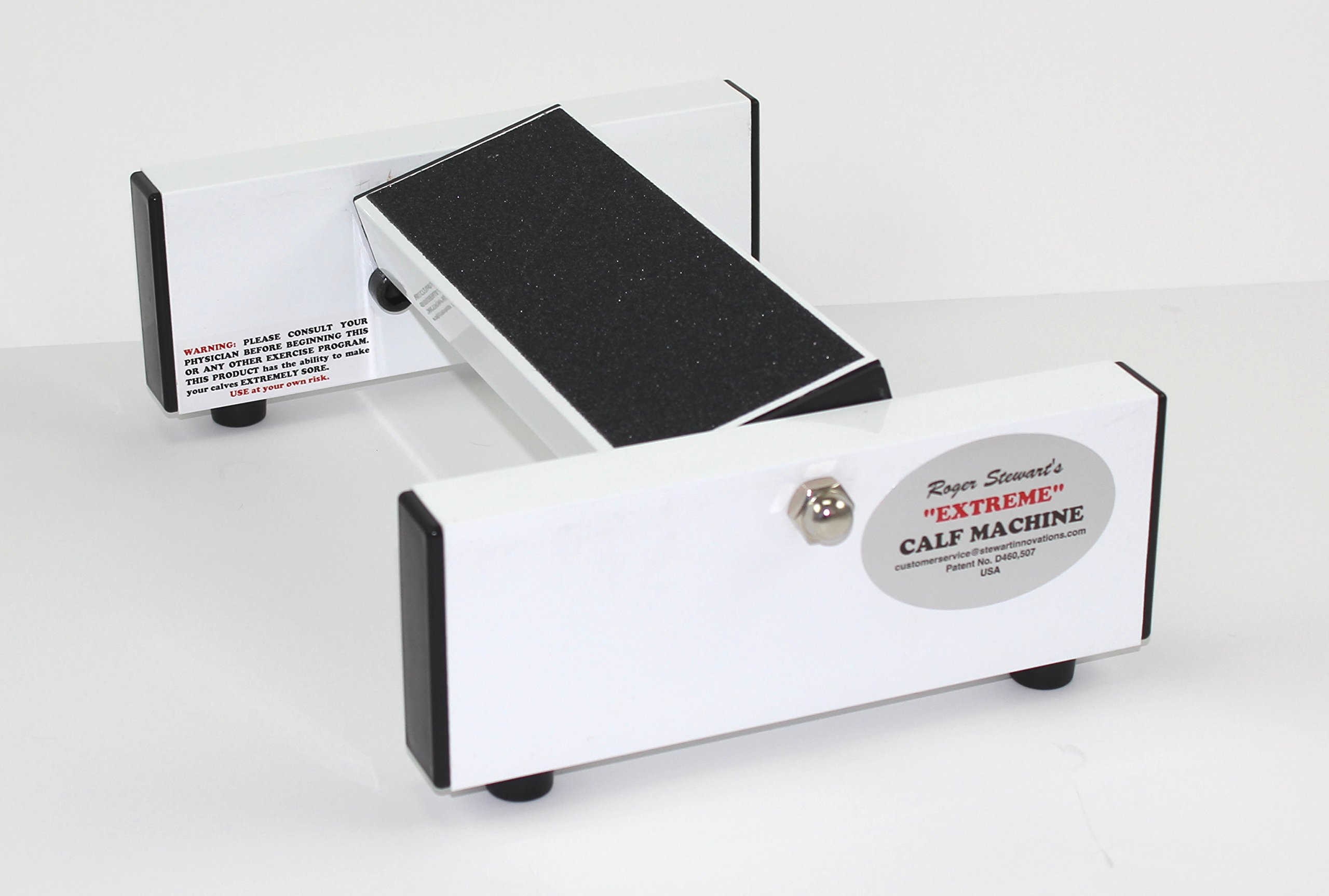 Roger Stewart Extreme Calf Machine - Single Leg Calf Exerciser for Home Gym, Strength Training & Muscle Building - White (Ideal for Leg Workouts, Fitness Enthusiasts & Athletes)