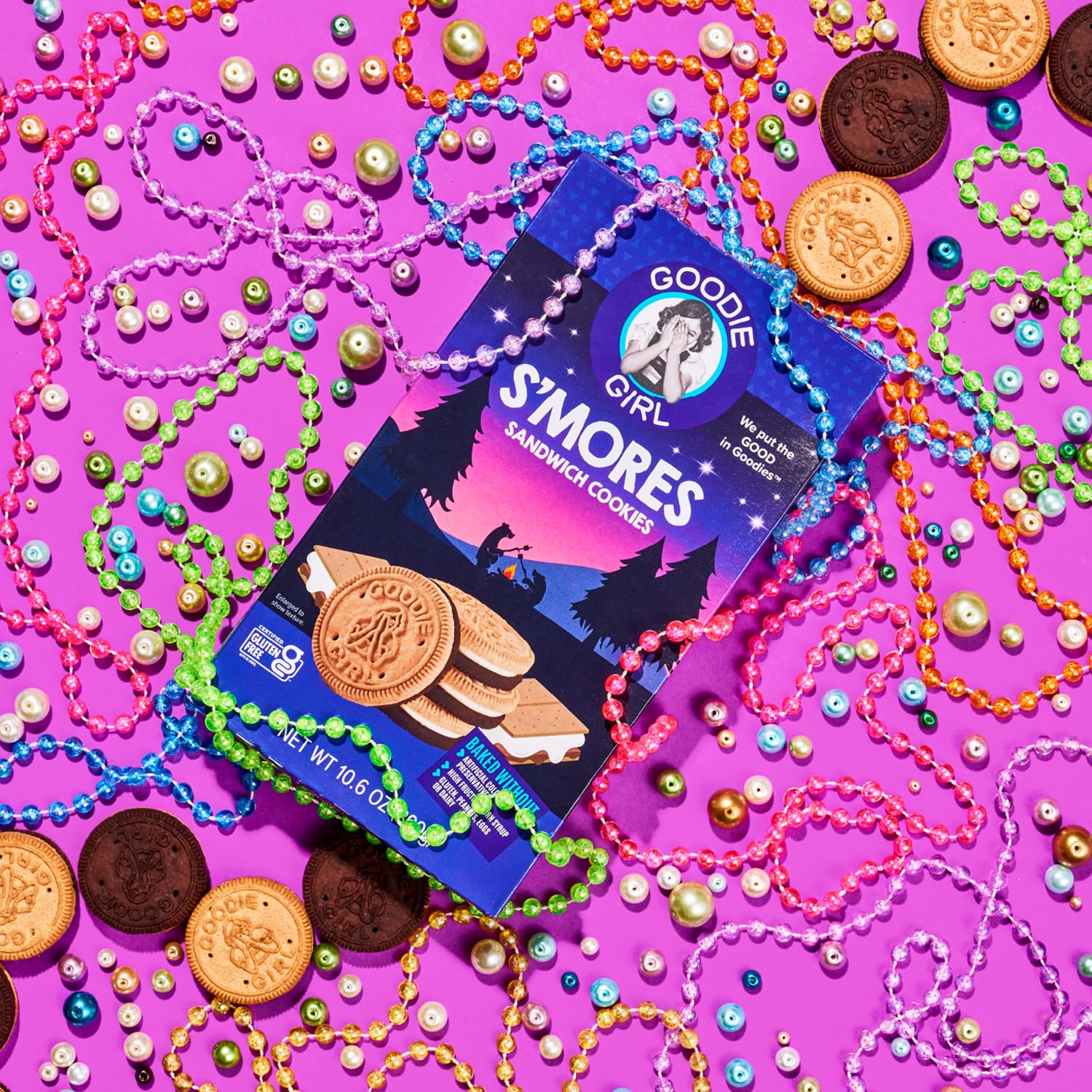 Goodie Girl Smores Gluten Free Cookies - Peanut & Dairy Free - for Snacks & Parties