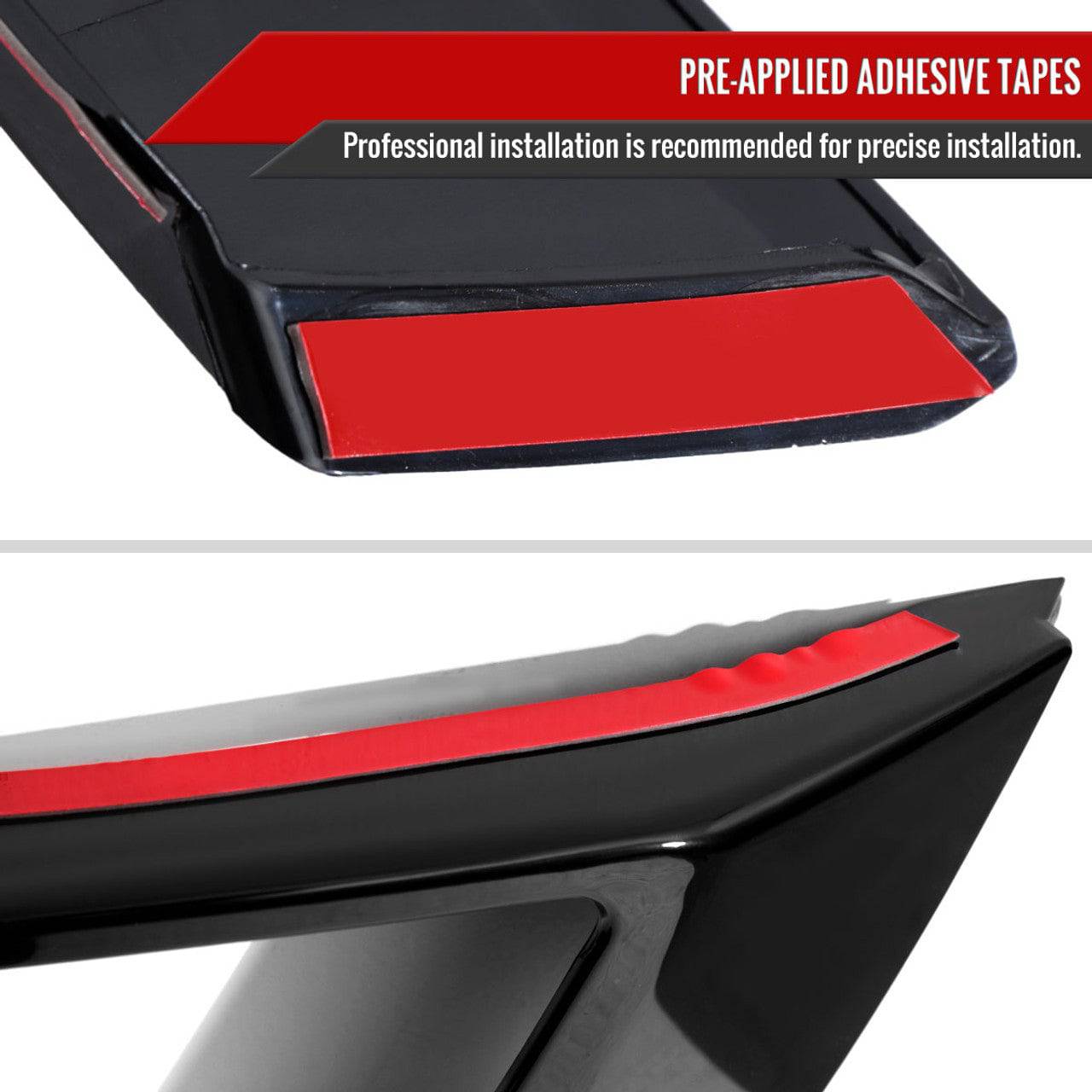 2018-2022 Ford Mustang GT/EcoBoost Fog Light Trim Cover - Front Bumper Vent Canards Replacement - Upgrade Your Mustang's Style for Street Racing & Car Shows