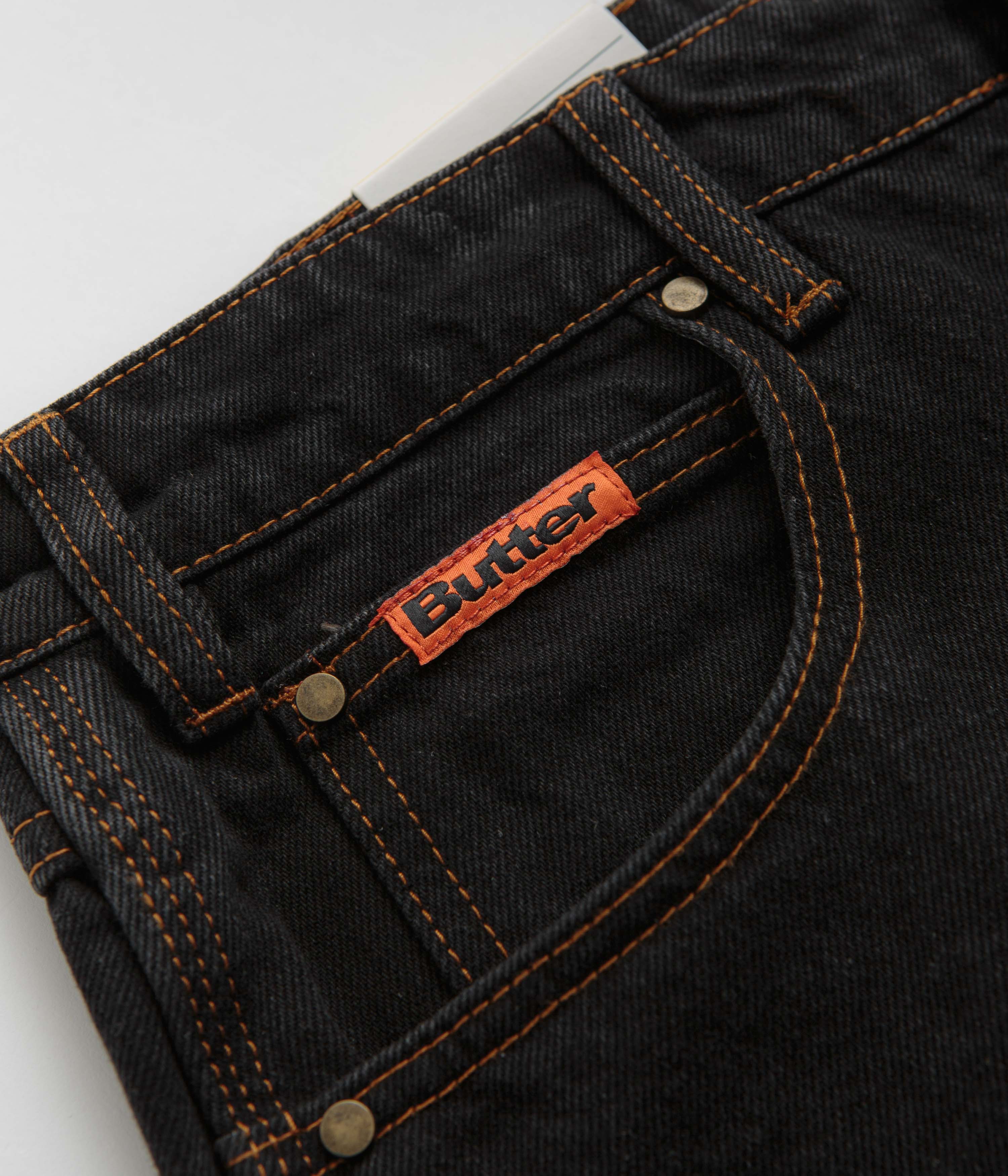 Butter Goods Relaxed Fit Washed Black Jeans for Men | Comfortable Casual Denim Pants for Everyday Wear & Street Style