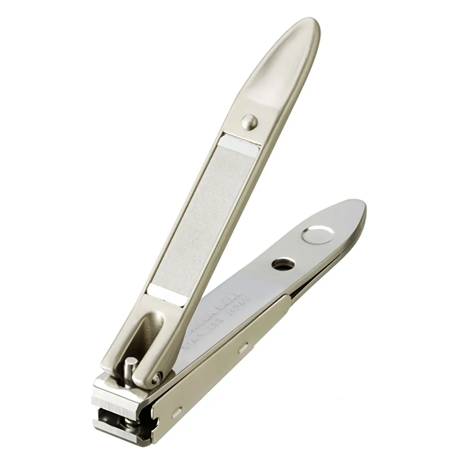 Premium Stainless Steel Straight Blade Nail Clippers with Catcher - Green Bell Takuminowaza Professional Nail Trimmer for Men & Women - Perfect for Home, Travel, and Salon Use