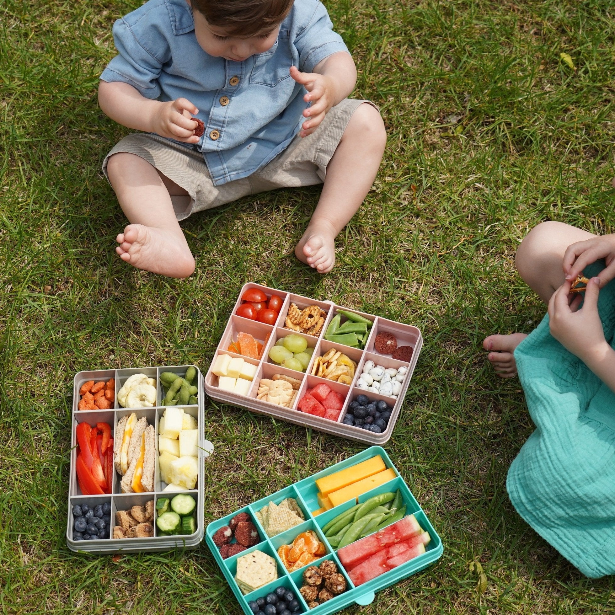 Melii Luxe Snackle Box - Elegant Ivory Snack Storage Container | Perfect for Picnics, Parties & Home Organization