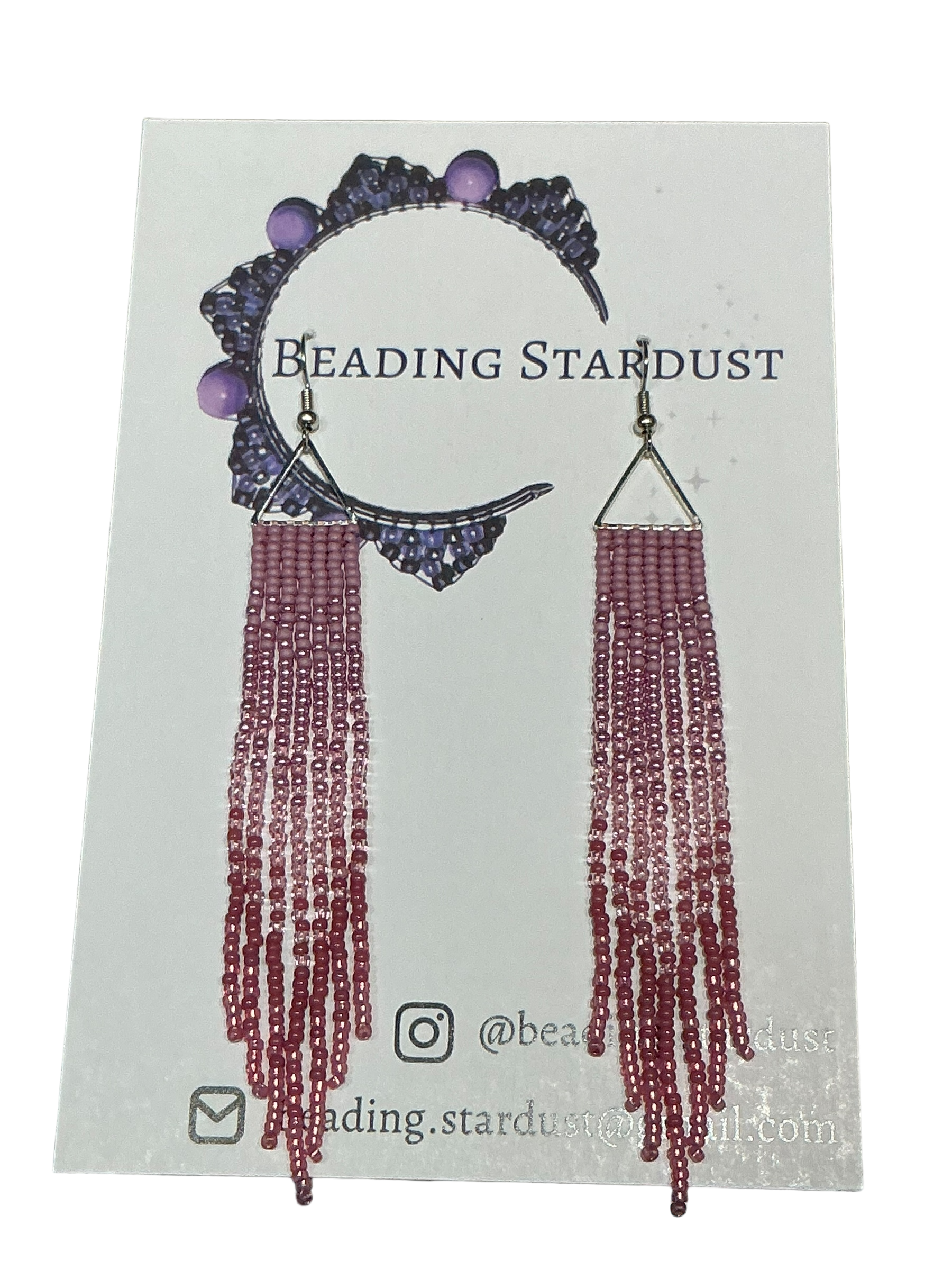Rose Gold Mini Triangle Fringe Earrings for Women - Dainty Boho Chic Drop Dangle Earrings - Perfect for Parties, Weddings & Everyday Wear