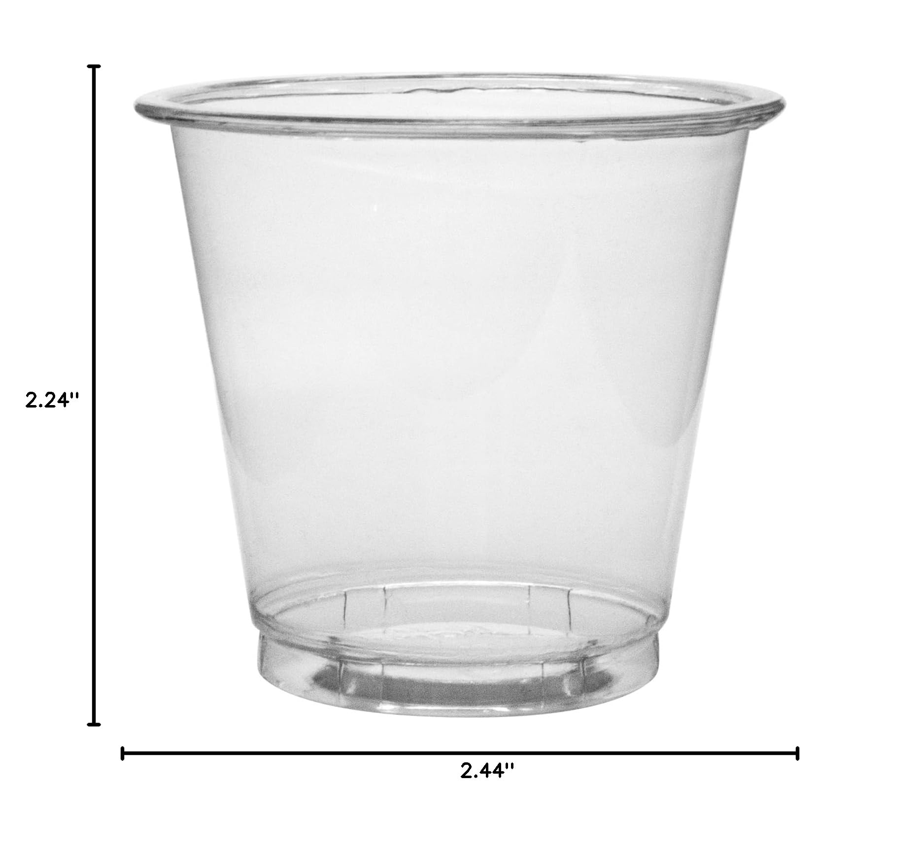 Karat 3oz (2,500 Count) Small Plastic Disposable Cups - Clear Bathroom & Mouthwash Cups for Dental Offices, Restaurants, and Home Use