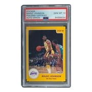 Magic Johnson Signed 1986 LA Lakers #5 Star Trading Card PSA/DNA Certified Gem MT 10 - Perfect for NBA Memorabilia Collectors & Lakers Fans Display