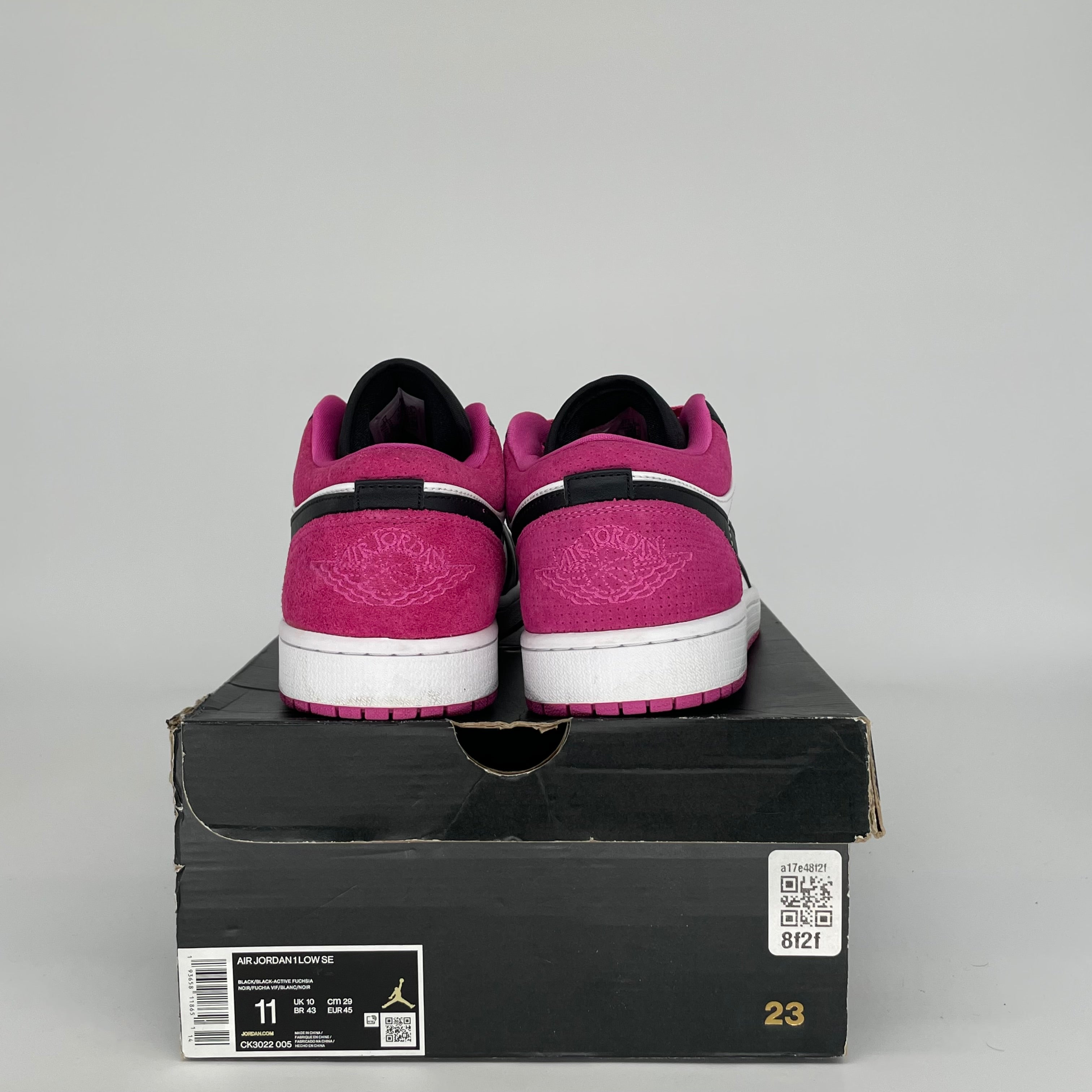 AIR JORDAN 1 LOW Black Fuchsia Men's Basketball Shoes Size 11 - CK3022-005 for Streetwear & Casual Outfits
