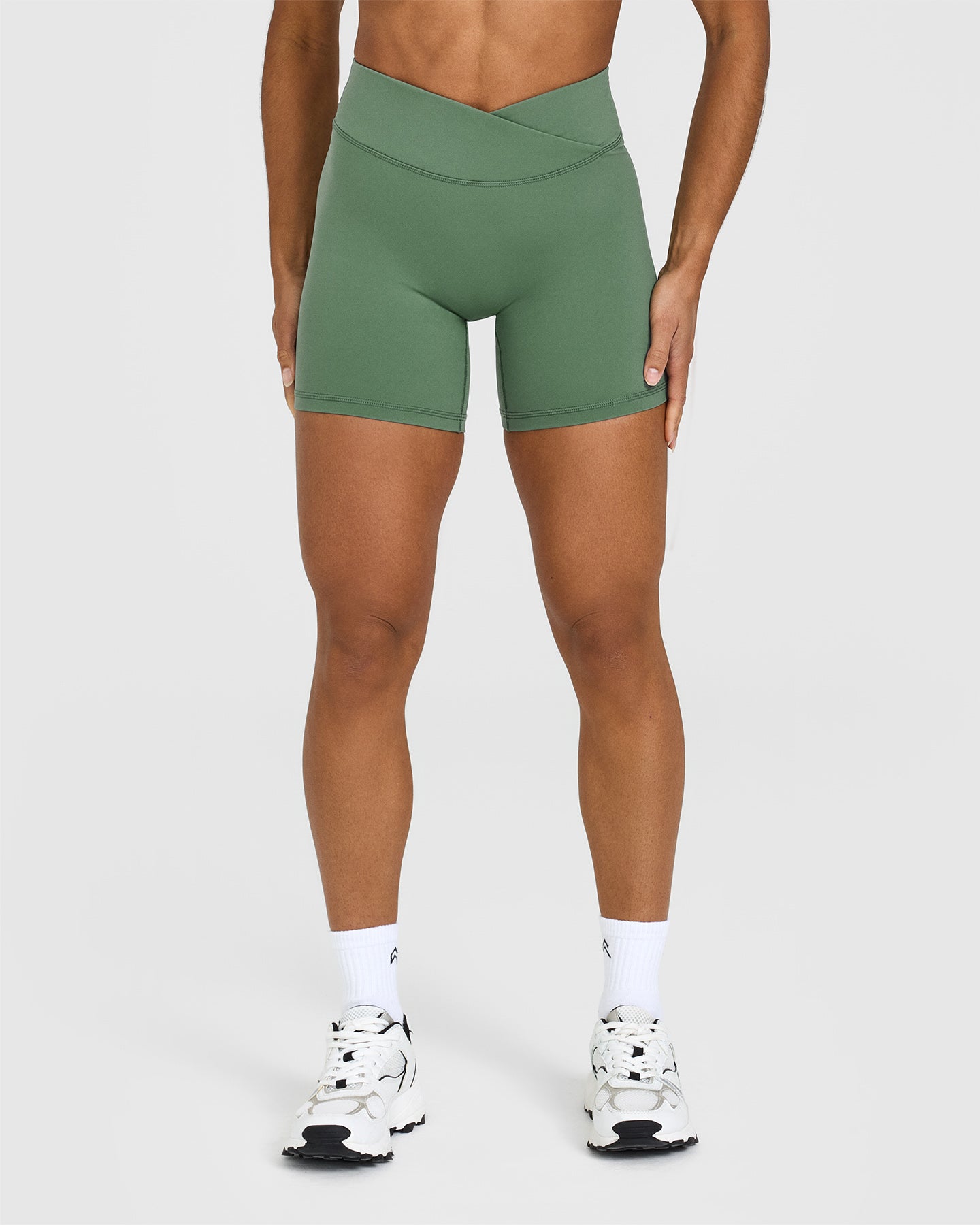 Unified Wrap Shorts 6 - Comfortable Athletic Shorts for Women, Breathable Quick-Dry Workout Shorts in Forest Green | Perfect for Yoga, Running & Gym