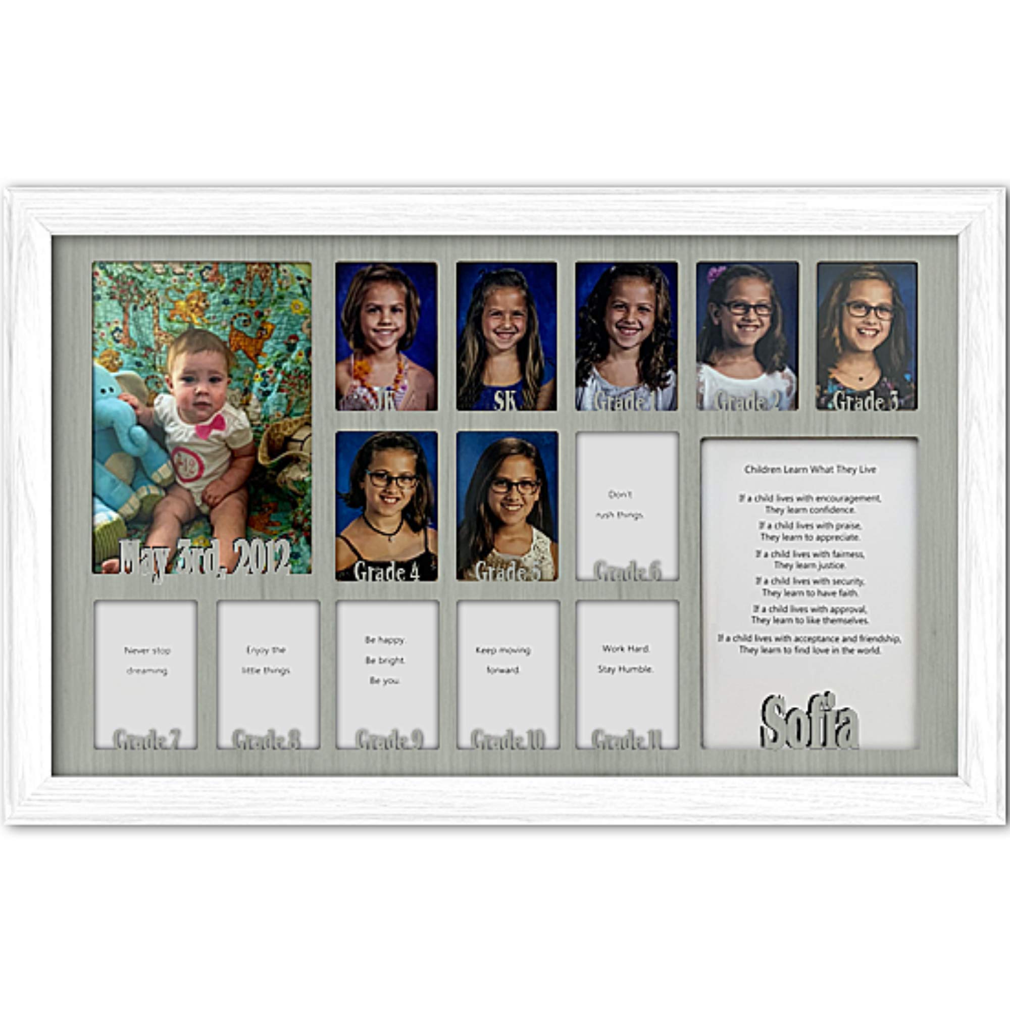 Personalized Northland School Years Photo Frame - Holds Twelve 2.5