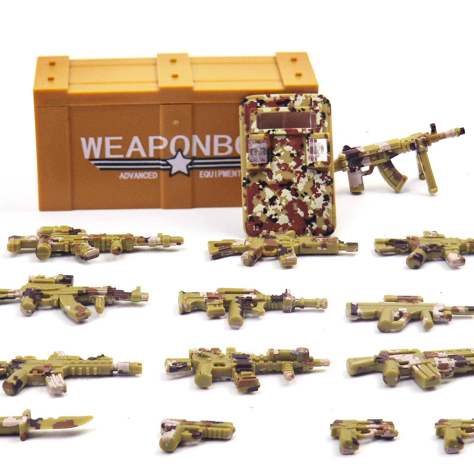 Army Soldier Toy Weapons Set - 50+ Military Guns & Gear Accessories for Kids, Compatible with Major Building Blocks - Perfect for Battle Scenes, Role Play & Collectors