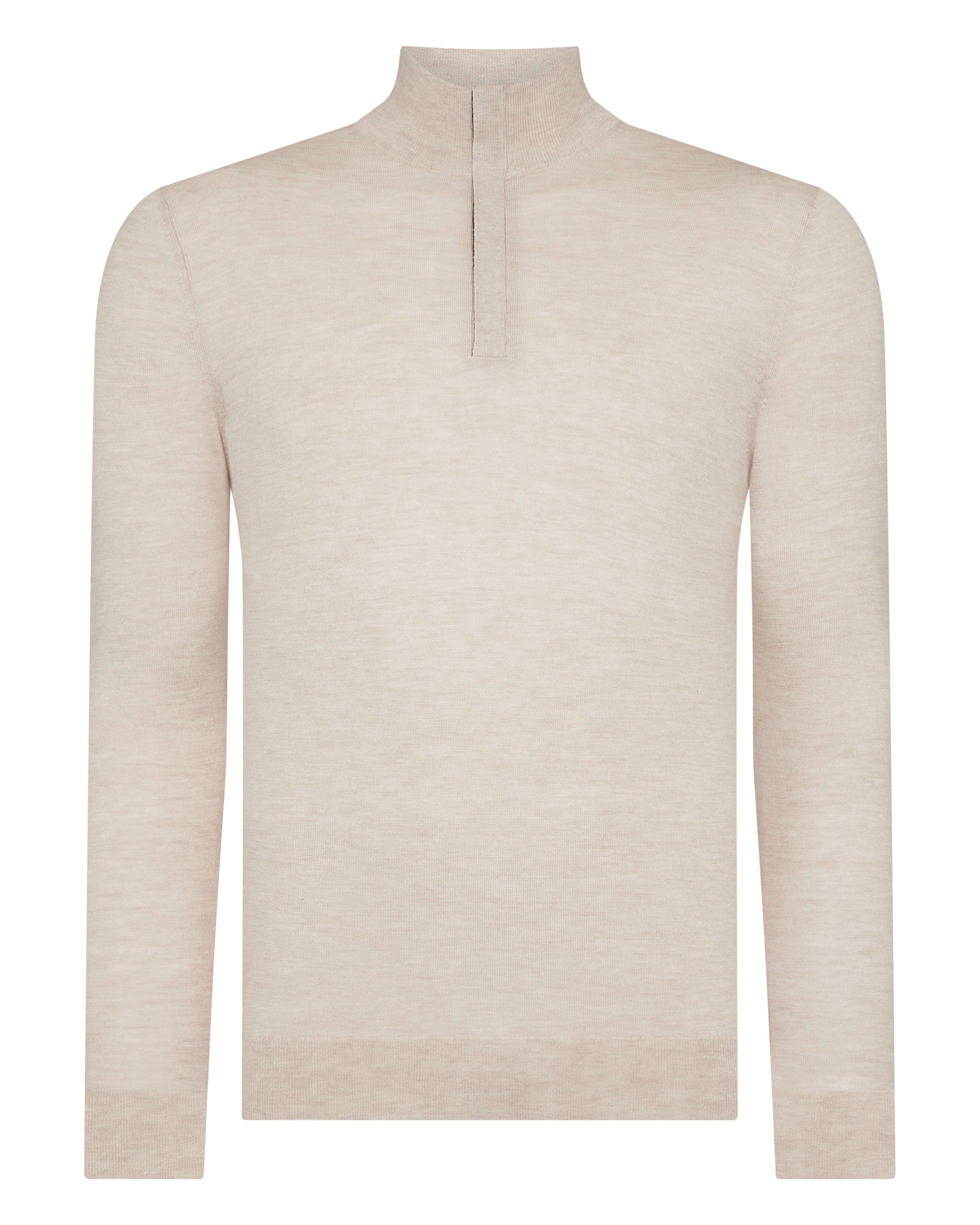Premium Men's Regent Fine Gauge Cashmere Half Zip Sweater - Sandstone Brown | Warm & Soft Winter Pullover for Office, Travel & Casual Outings