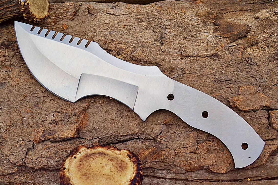 D2 Steel Tracker Knife Blank - Custom Handmade for Knife Making | Hunting & Outdoor Use