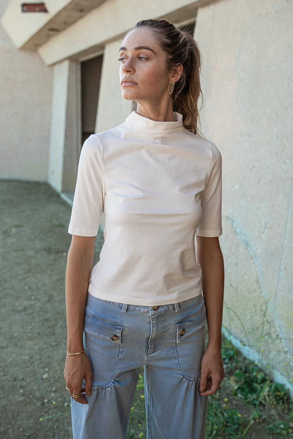 Ivory Ashley Top for Women - Elegant Blouse for Casual & Office Wear - Final Sale