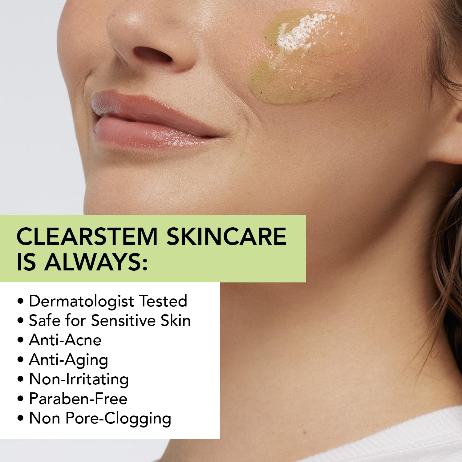CLEARSTEM Vitamin C Scrub - Antioxidant-Infused Exfoliating Face Wash & Body Scrub with Hemp & Bamboo | Vegan, Gluten Free, Cruelty Free Skincare (6 fl oz/177ml) | Perfect for Brightening Dull Skin & Reducing Blemishes