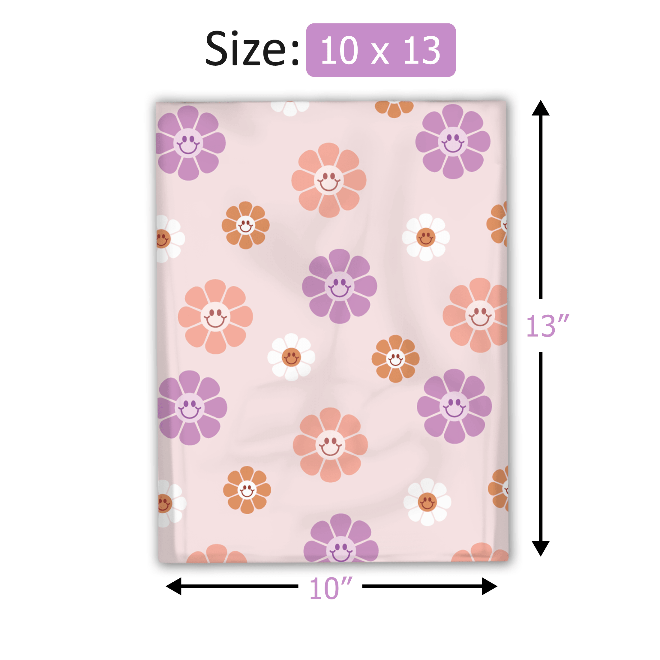 10x13 Groovy Flowers Designer Poly Mailers - Premium Printed Shipping Envelopes for Ecommerce, Small Business & Online Stores - Waterproof Mailing Bags for Packages, Gifts & Subscriptions